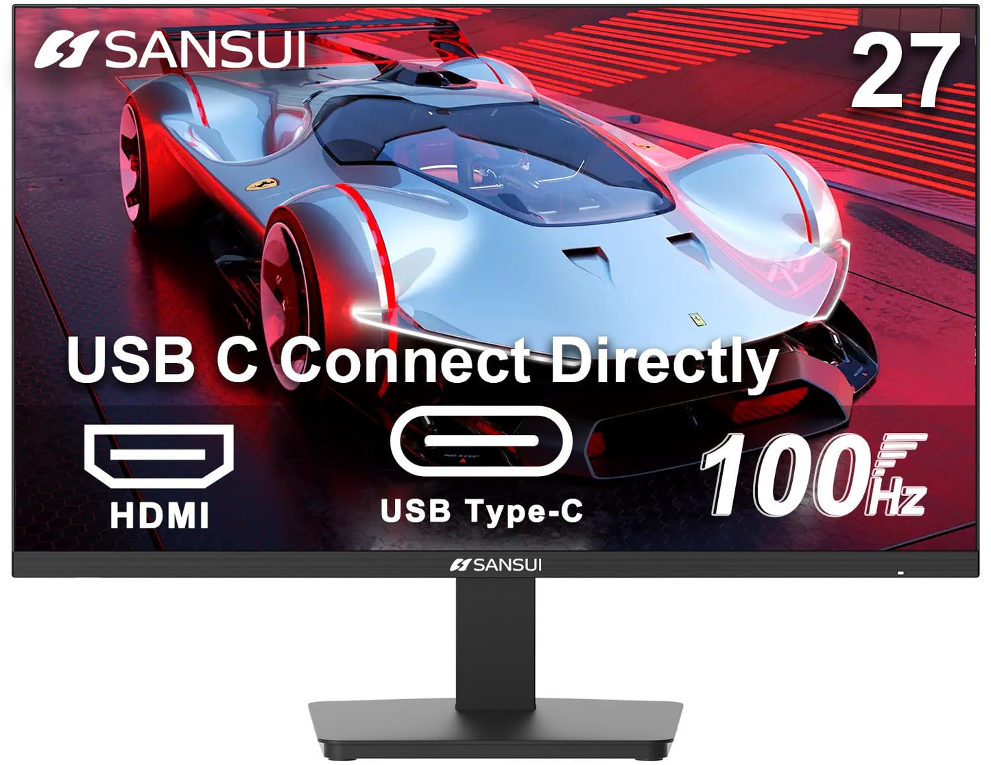 Sansui 27 Inch Curved Gaming Monitor 160Hz FreeSync HDR