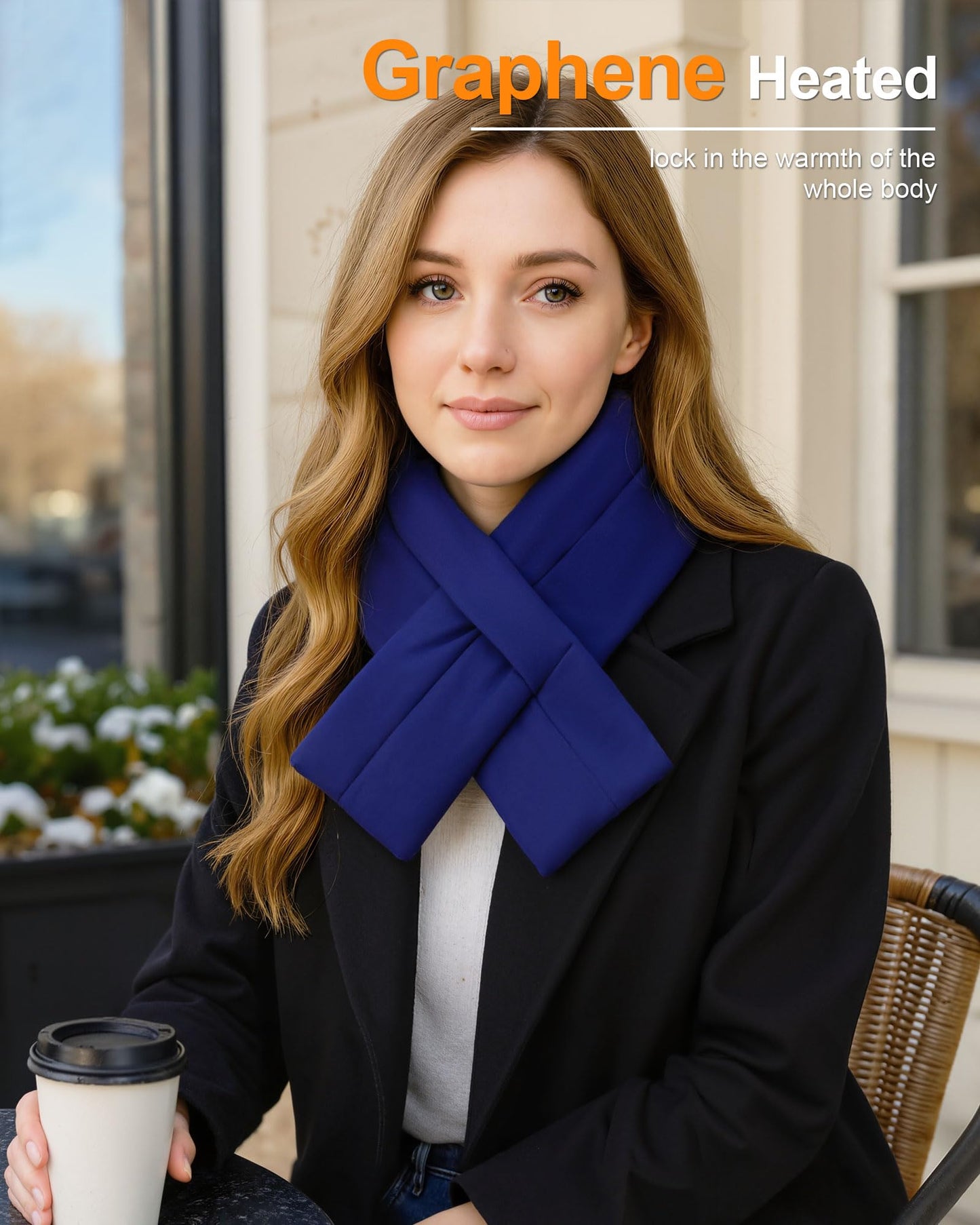 Wulcea Graphene Heated Scarf For Women 6000mAh Fast Charge