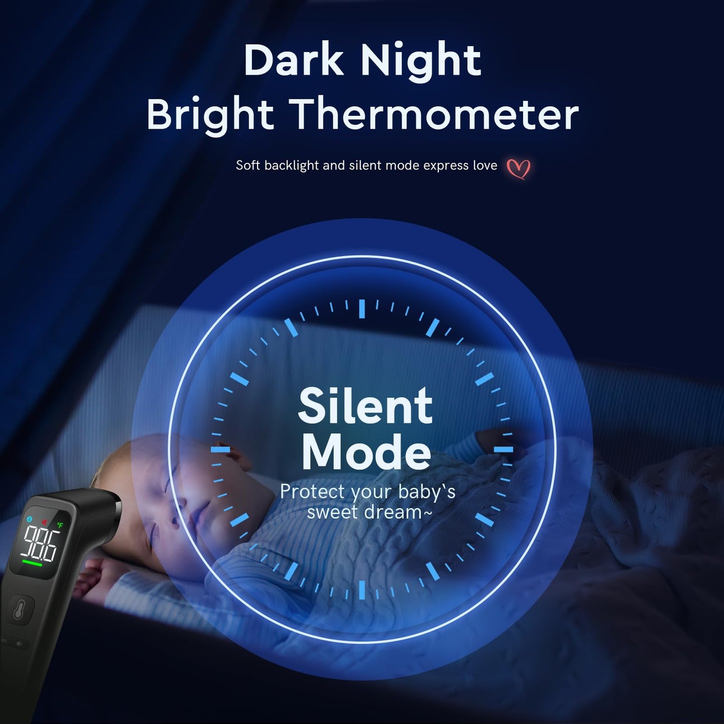 No Touch Digital Thermometer with Fever Alarm for Home Use
