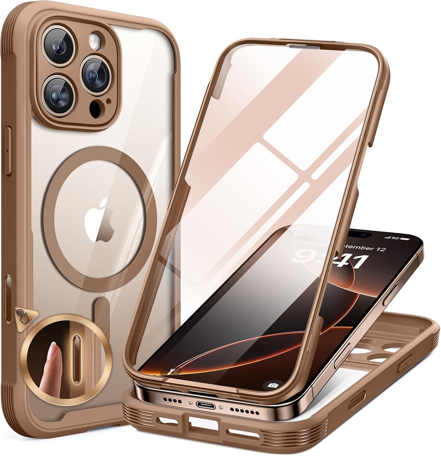 Miracase Glass Series iPhone 11 Rugged Case 6.1 9H Purple