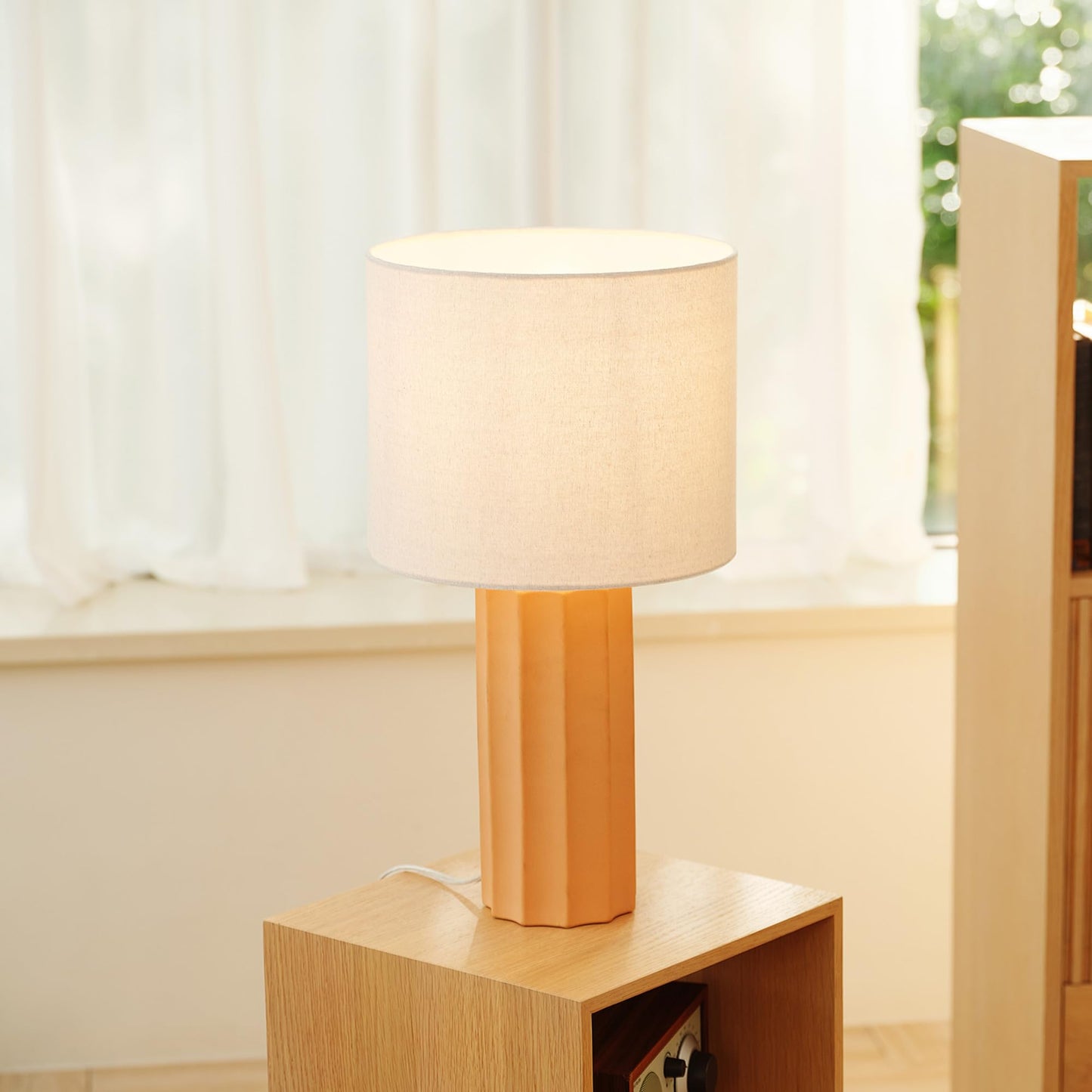 Maya 21 Inch Clear Glass Fillable Table Lamp