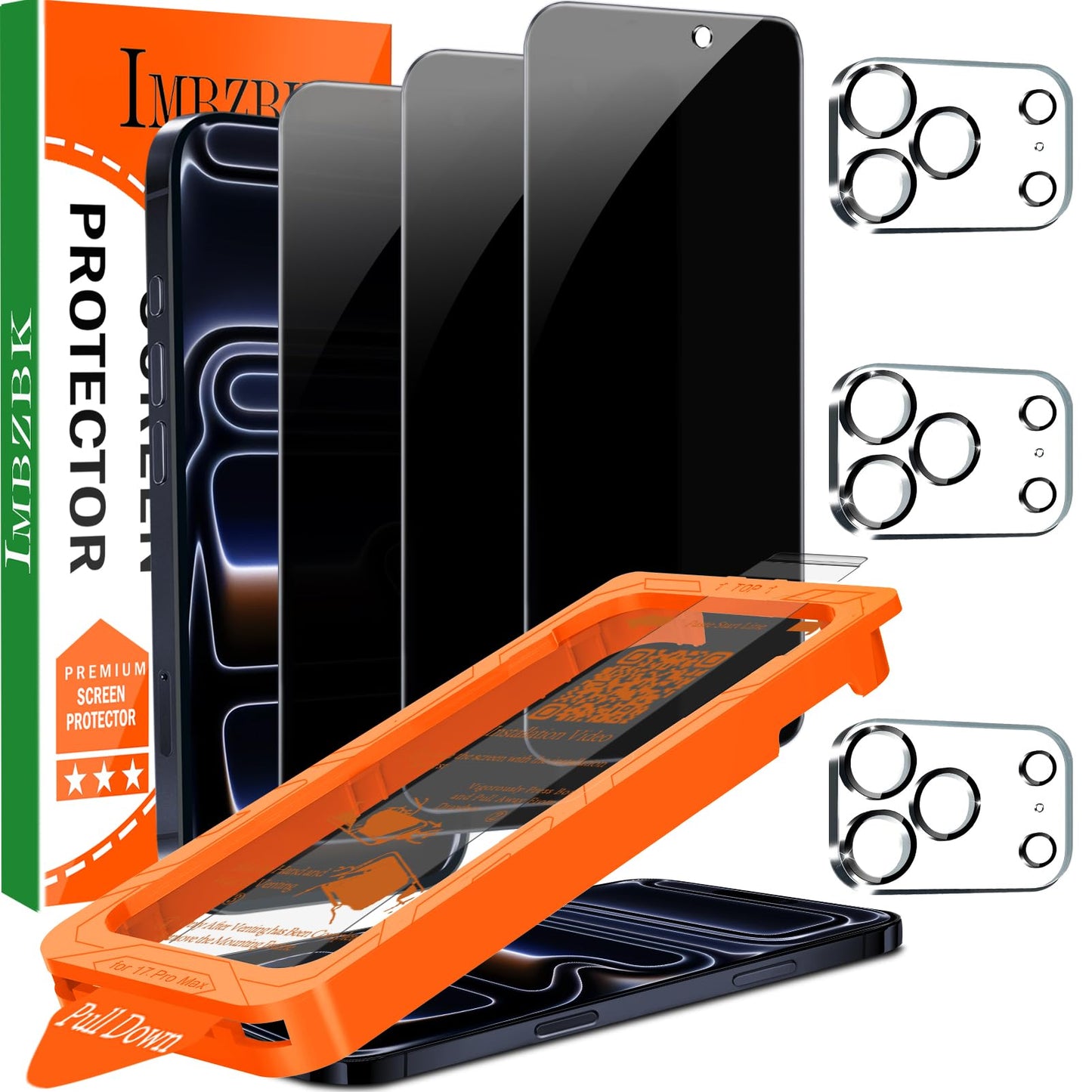 IMBZBK Privacy Screen Protector For IPhone 17 Pro Max 3 Pack