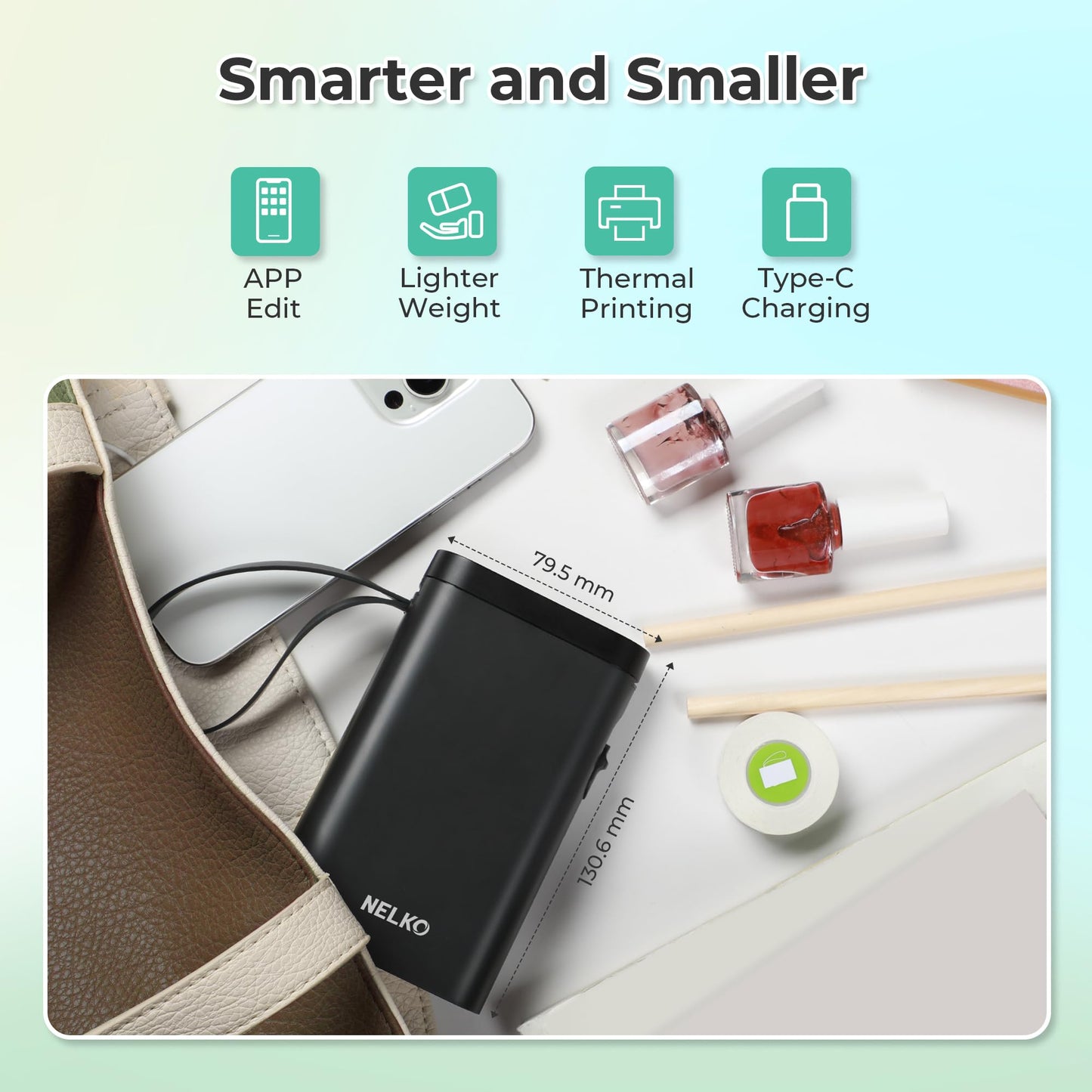 Nelko P21 Bluetooth Label Maker With Tape Wireless Printer