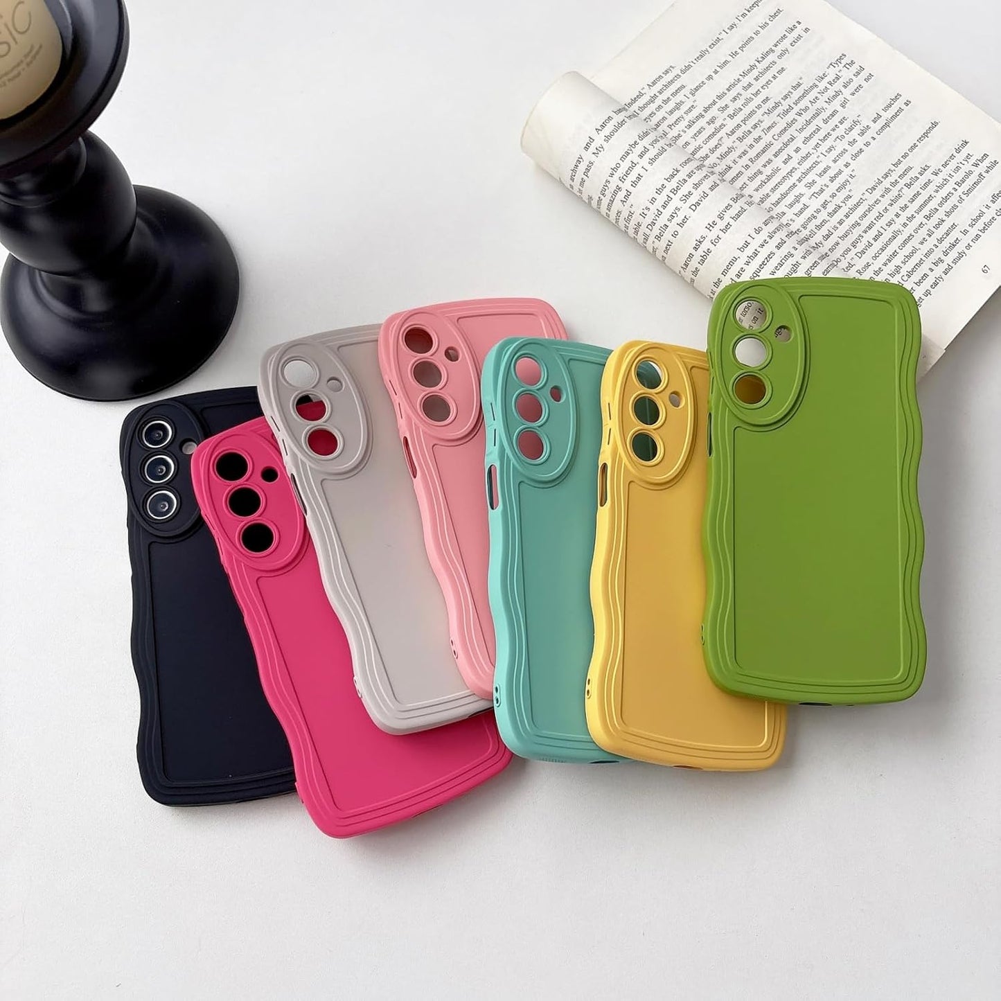 Wave Frame Silicone Case For Samsung Galaxy A16 4G 5G Shockproof White