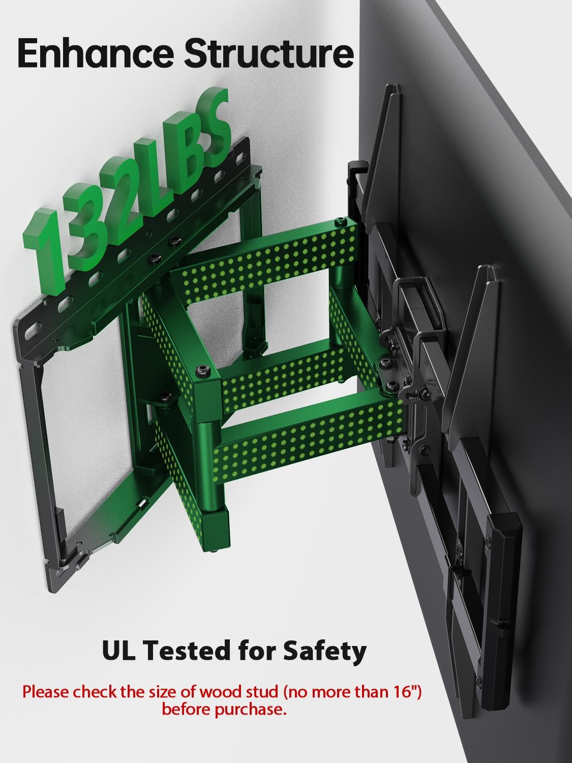 USX Mount Full Motion TV Wall Mount for 42 to 86 Inch TVs