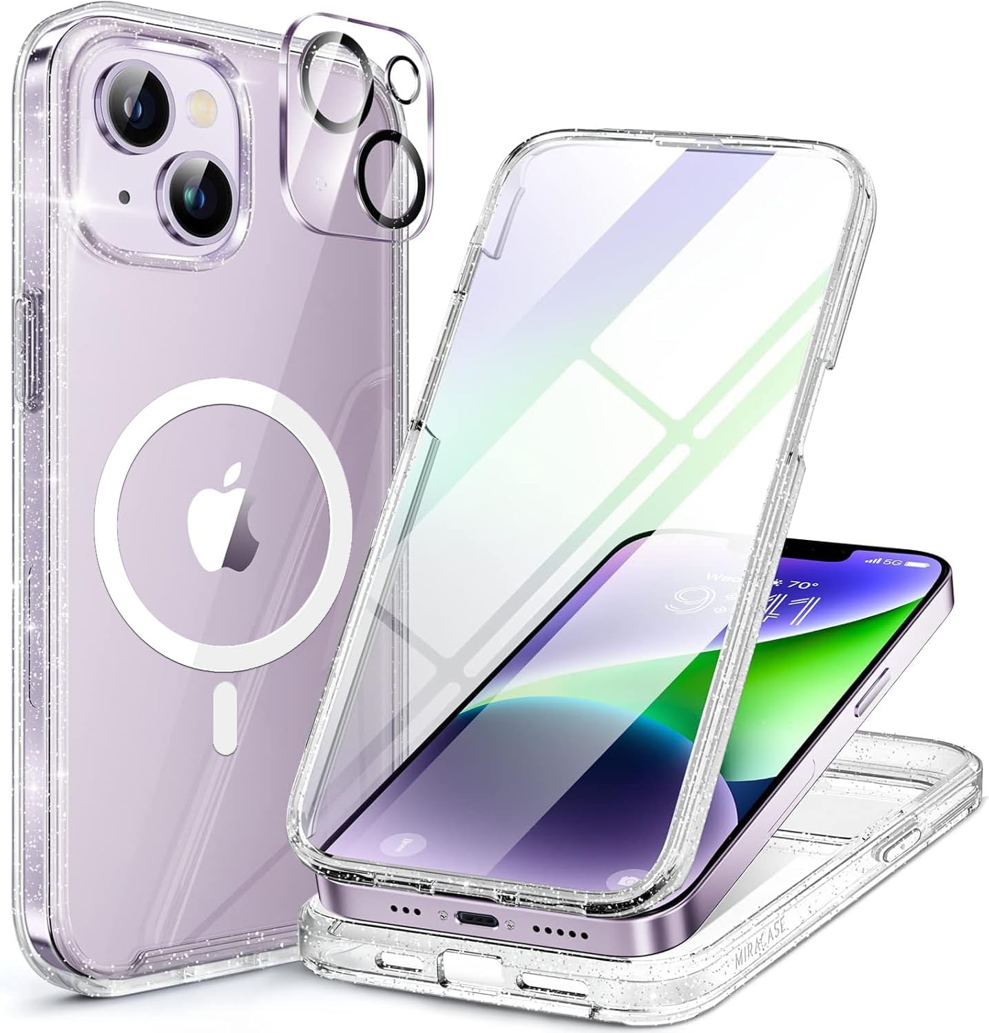 Miracase Glass Series iPhone 11 Rugged Case 6.1 9H Purple