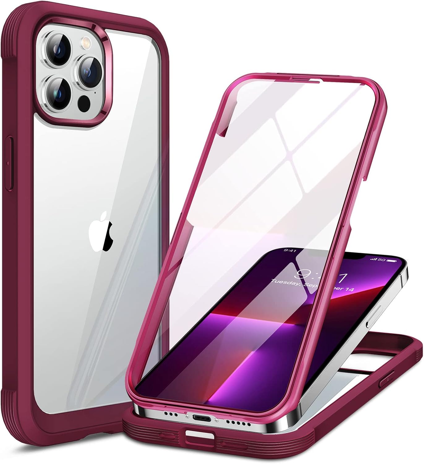 Miracase Glass Series iPhone 11 Rugged Case 6.1 9H Purple
