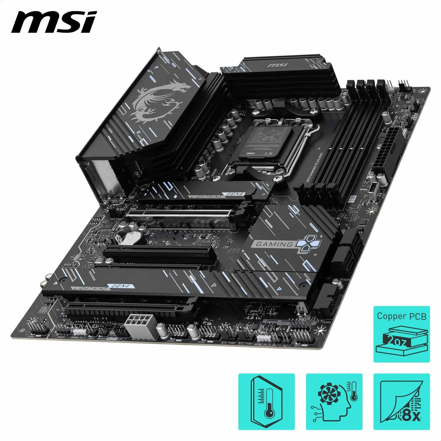 MSI MAG X870 Tomahawk WiFi Gaming Motherboard for AMD Ryzen