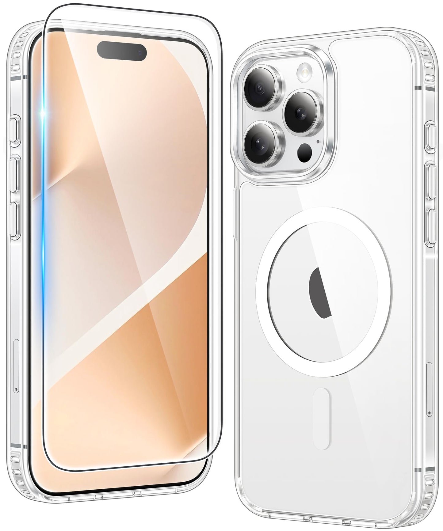 FNTCASE Clear Case For iPhone 17 Pro Max Screen Protector