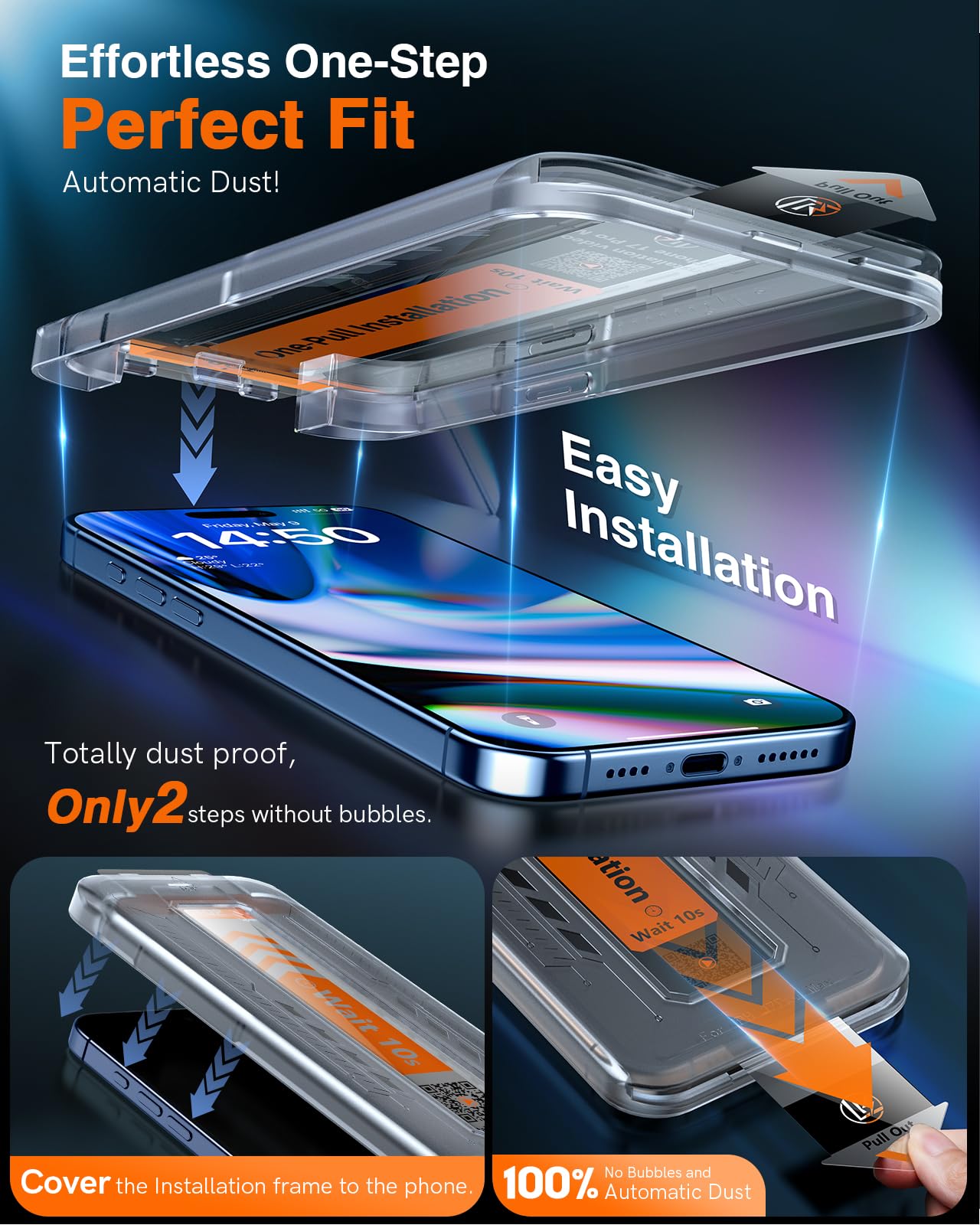LK 2 Tempered Glass Screen Protector For iPhone 17 Pro Max