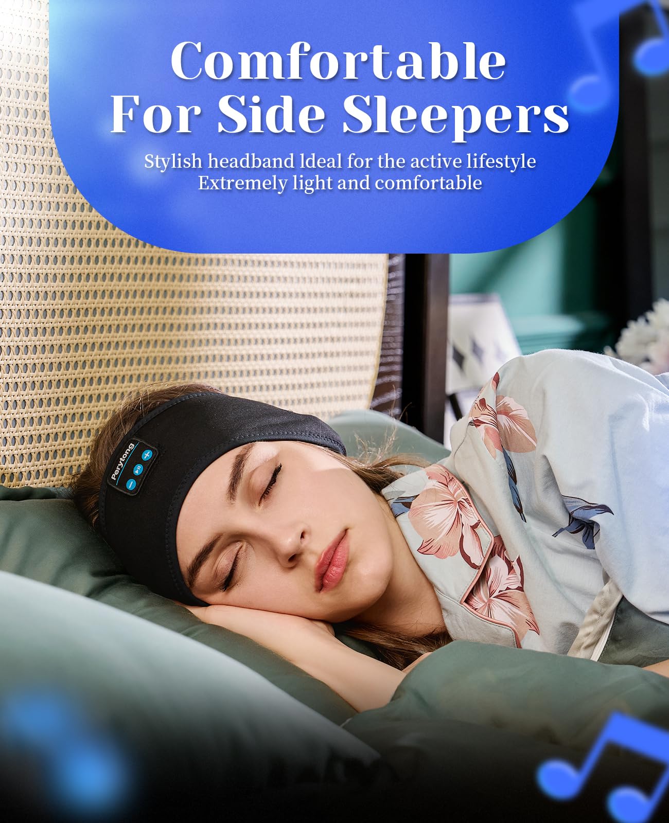 Perytong Sleep Headphones Wireless Bluetooth Headband