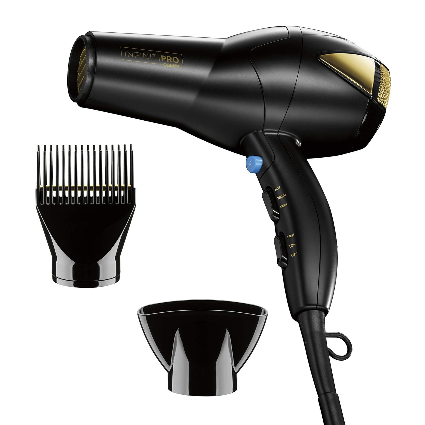 InfinitiPRO Hair Dryer with Diffuser for Frizz Free Curls