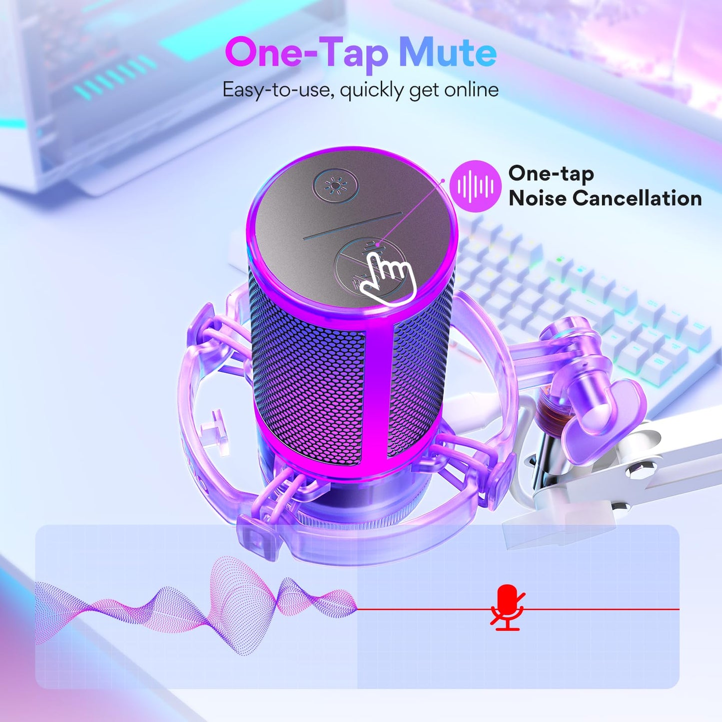 Maono Gaming USB Microphone DGM20S With Noise Cancellation