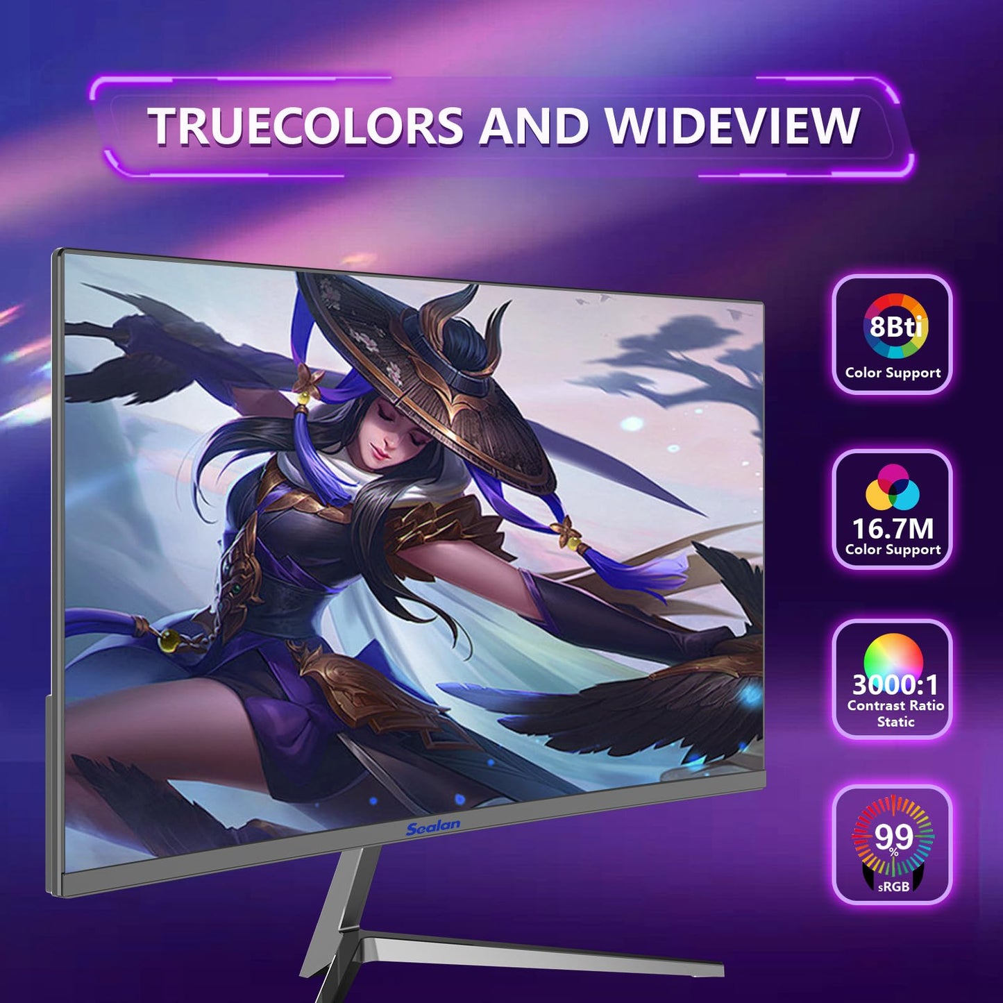 27 Inch IPS Gaming Monitor 100Hz Frameless 1080P HDMI