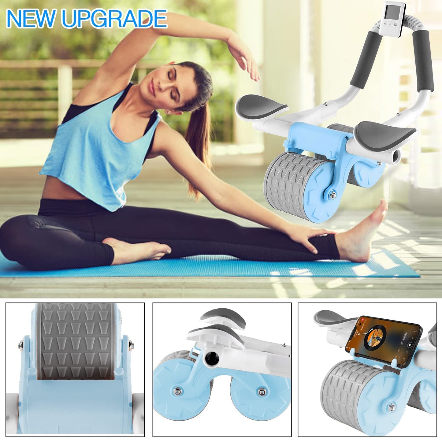 2025 Ab Roller Wheel With Knee Mat And Timer For Ab Workouts
