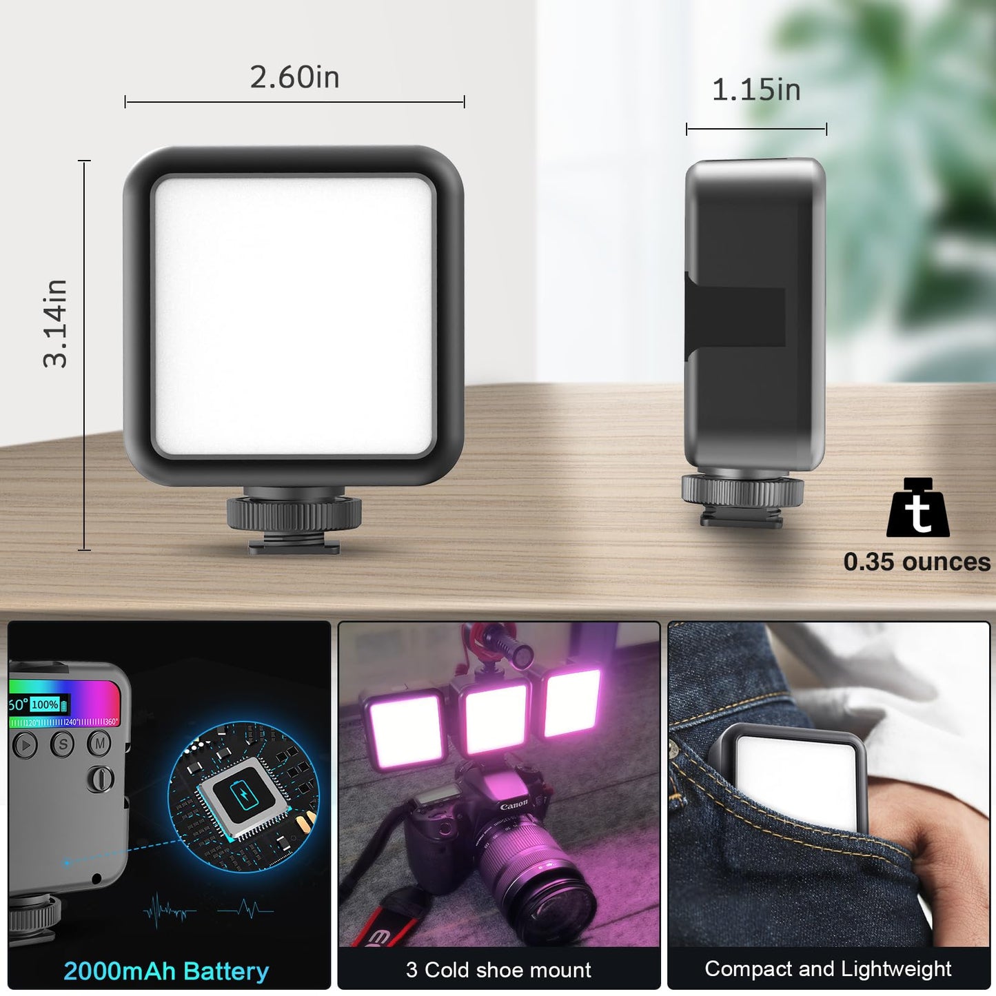 Magnetic RGB LED Video Light for Stunning Photography