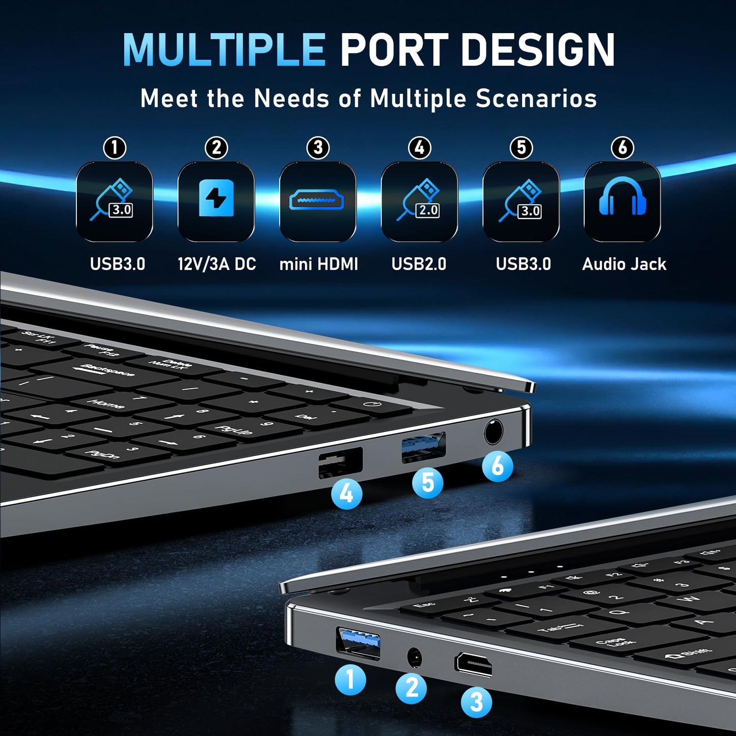 2025 17.3 Inch Gaming Laptop N150 3.6GHz 16GB RAM 1TB SSD