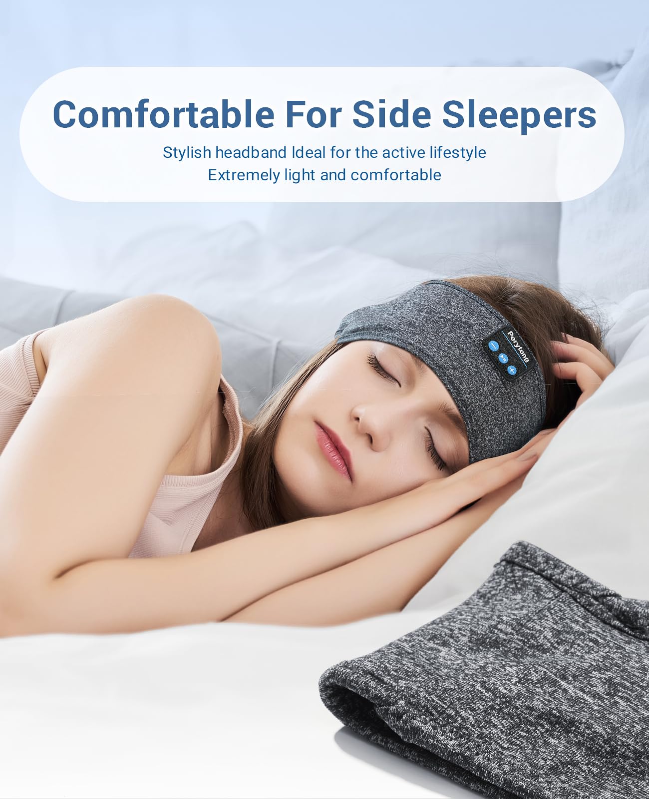 Perytong Sleep Headphones Wireless Bluetooth Headband