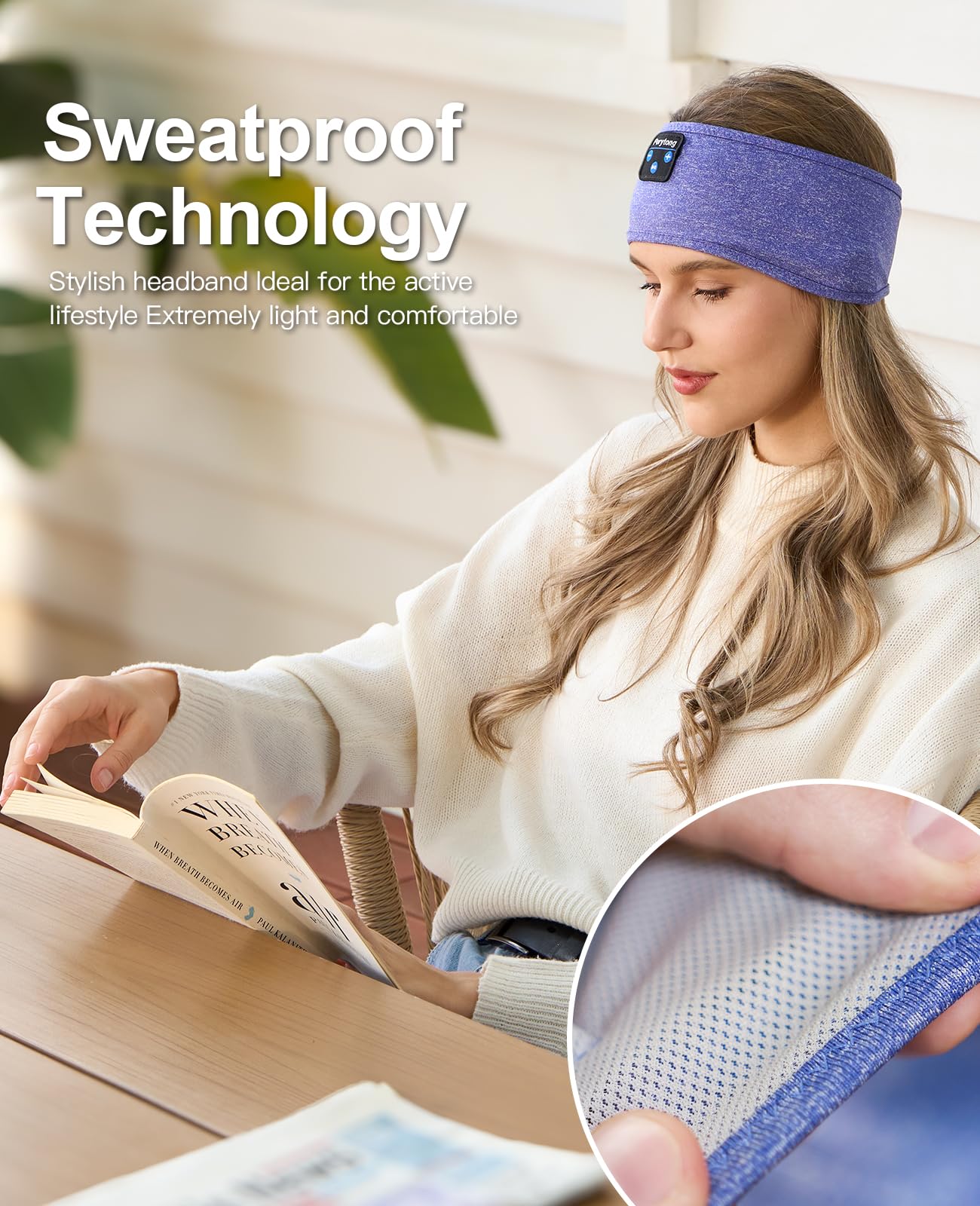 Perytong Sleep Headphones Wireless Bluetooth Headband