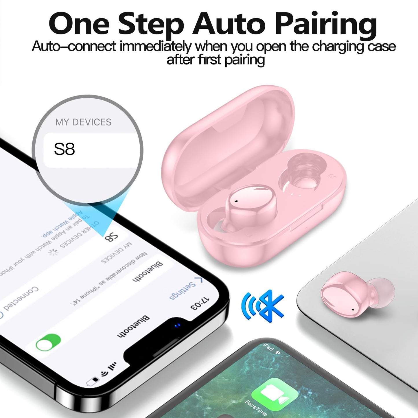 Kurdene True Wireless Earbuds Bluetooth 5.3 Lightweight Bass