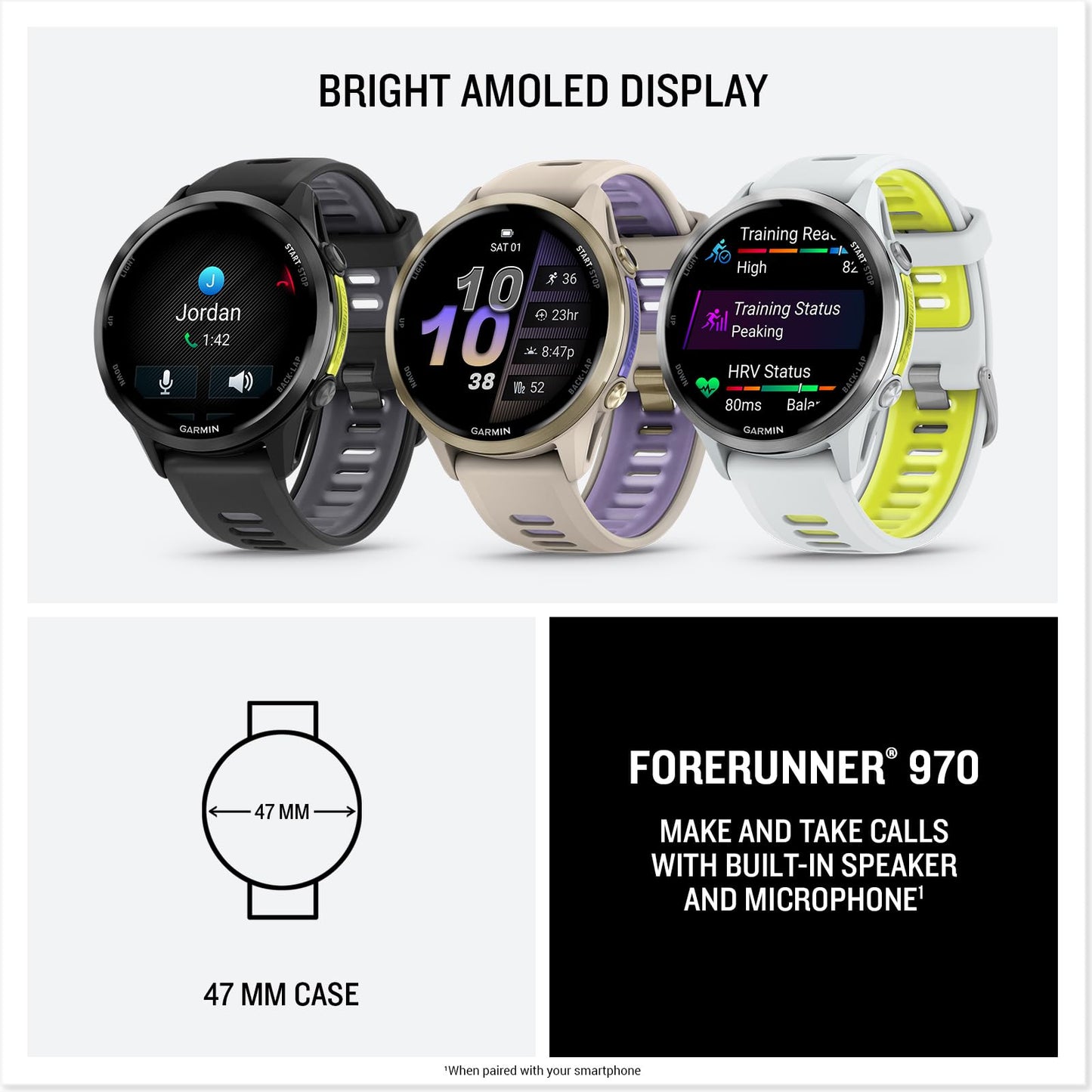 Garmin Forerunner 970 GPS Running and Triathlon Smartwatch