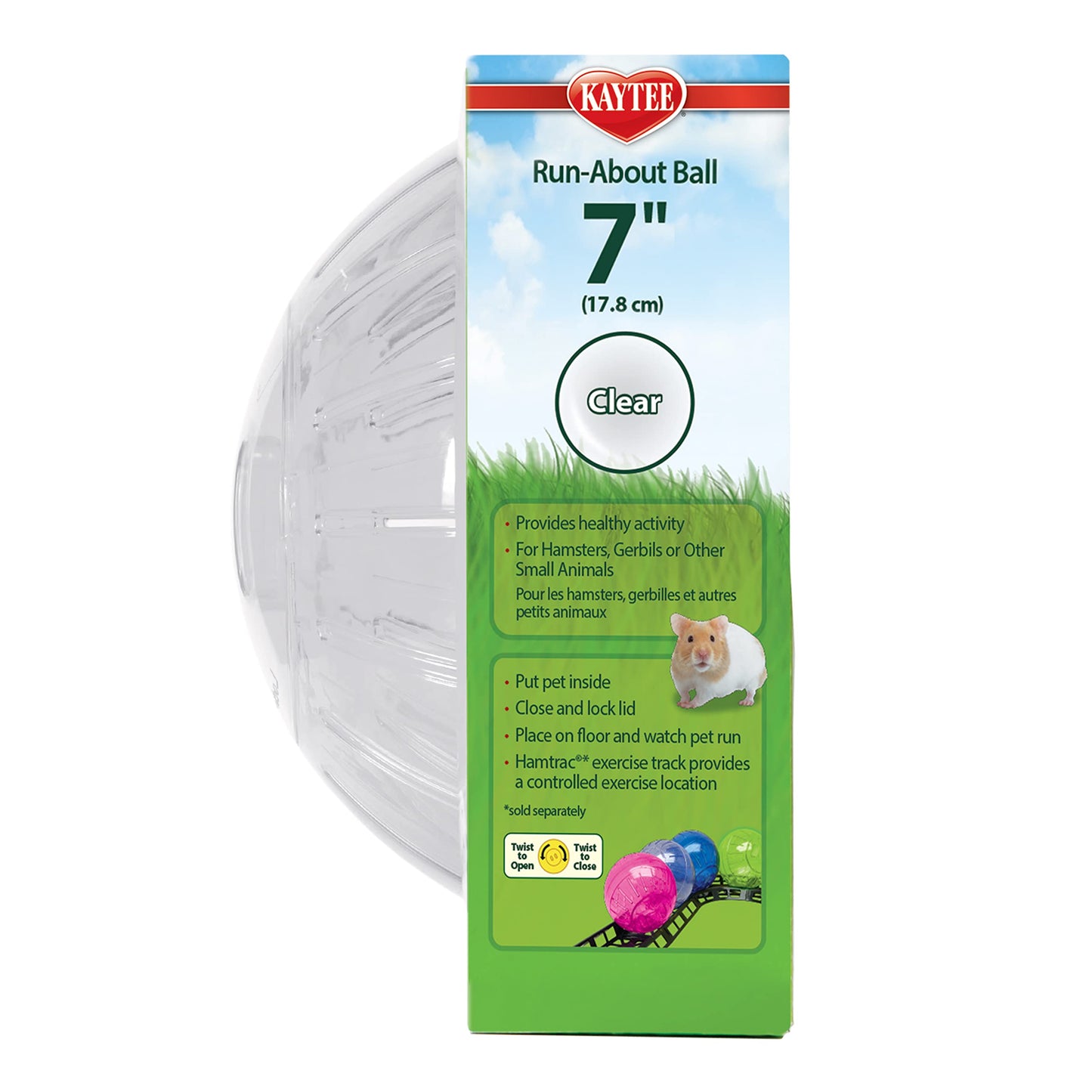 Kaytee 5 Inch Clear Exercise Ball for Dwarf Hamsters