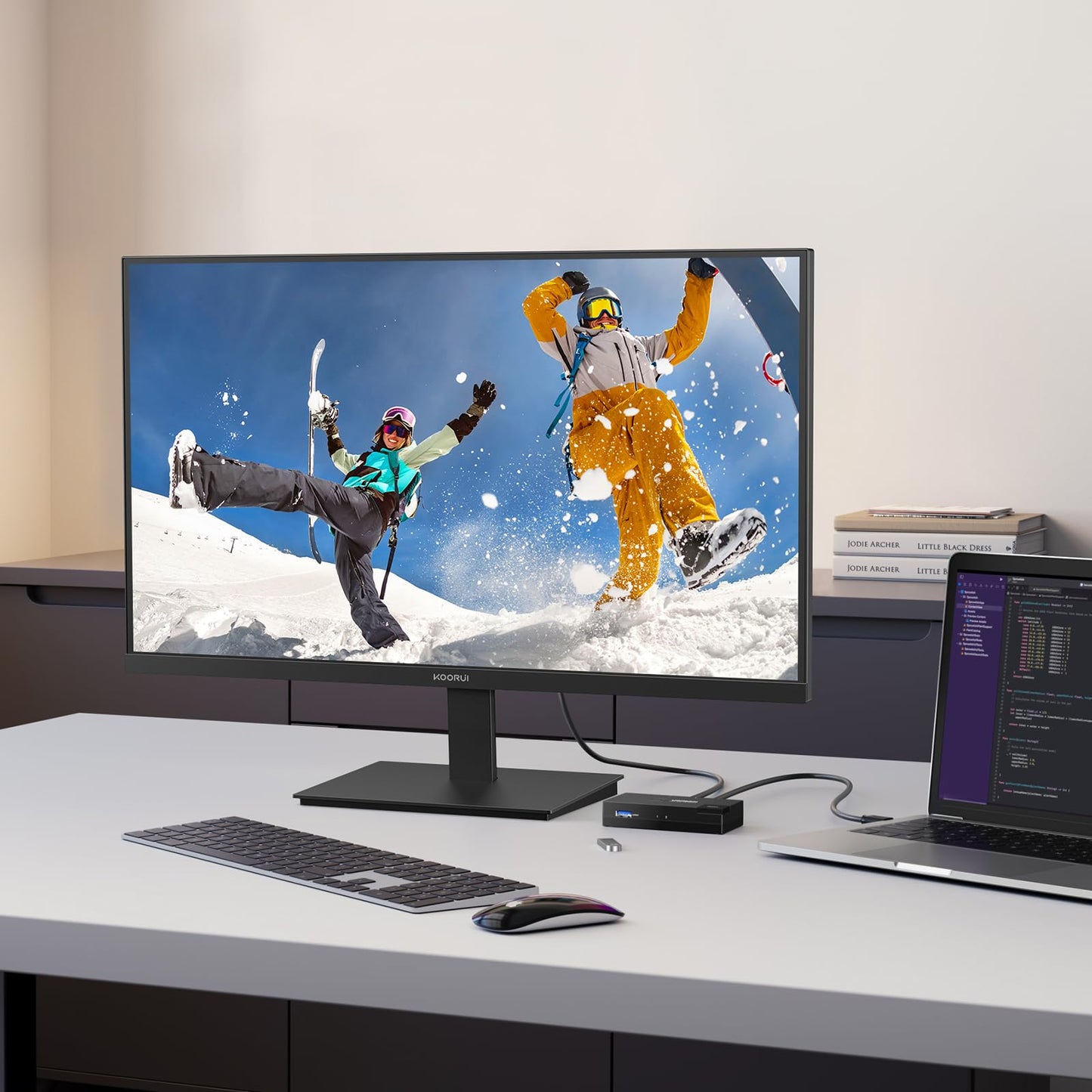KOORUI 27 Inch IPS Monitor 1080p 100Hz HDMI VGA VESA Tilt