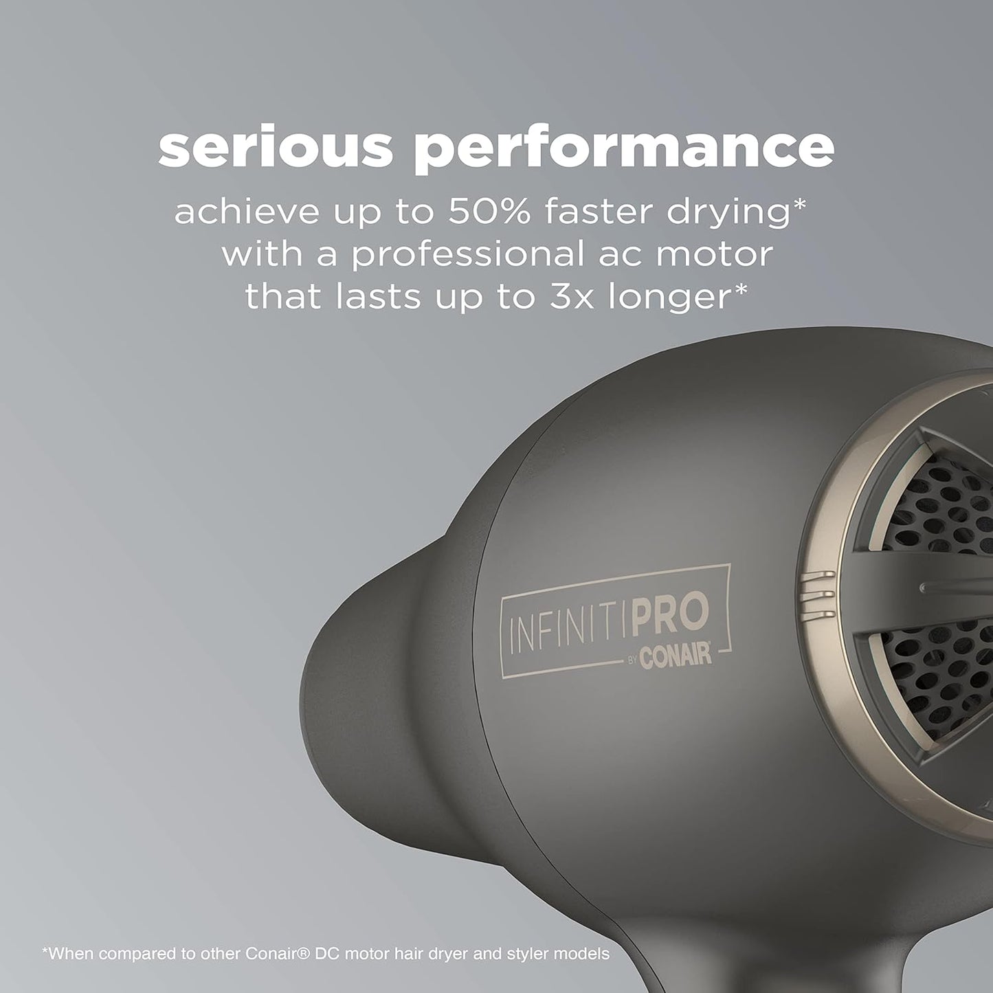 InfinitiPRO Conair FloMotion Pro Hair Dryer Adjustable Airflow
