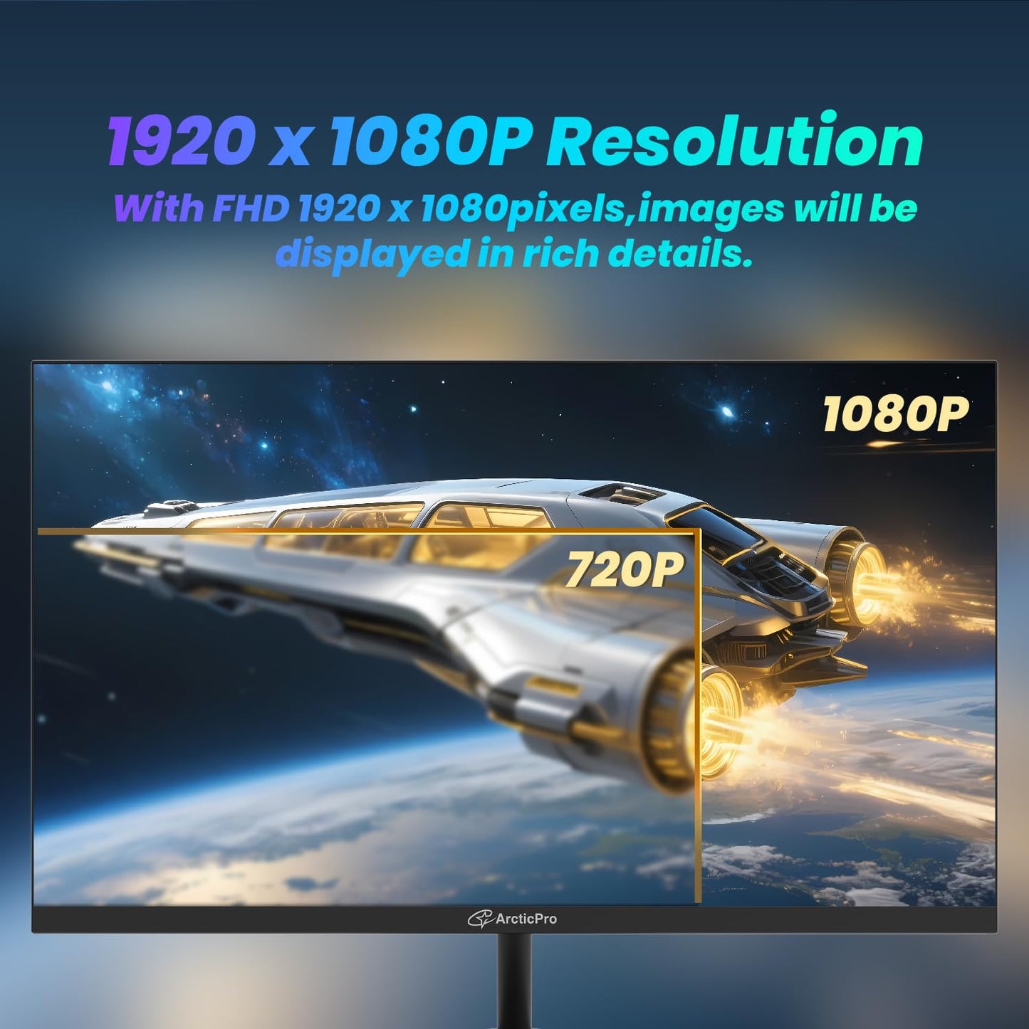 22 Inch Full HD Monitor 100Hz Frameless VESA Low Blue Mode