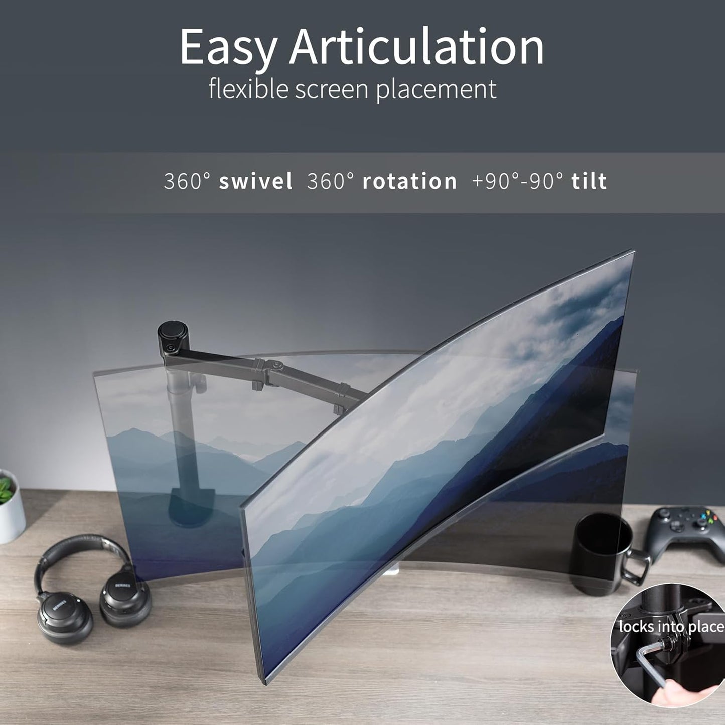 VIVO Ultrawide Monitor Arm Desk Mount 13 Through 38 Inch