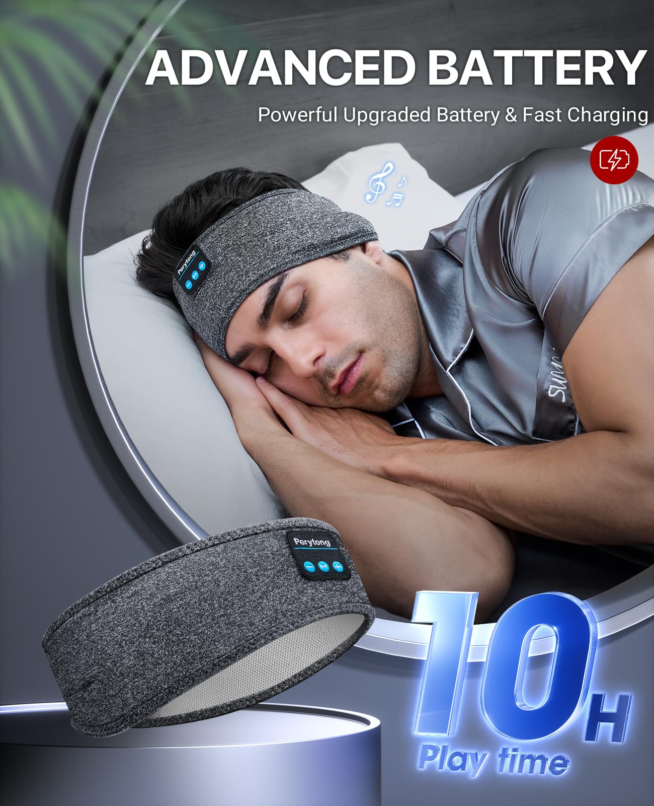 Perytong Sleep Headphones Wireless Bluetooth Headband