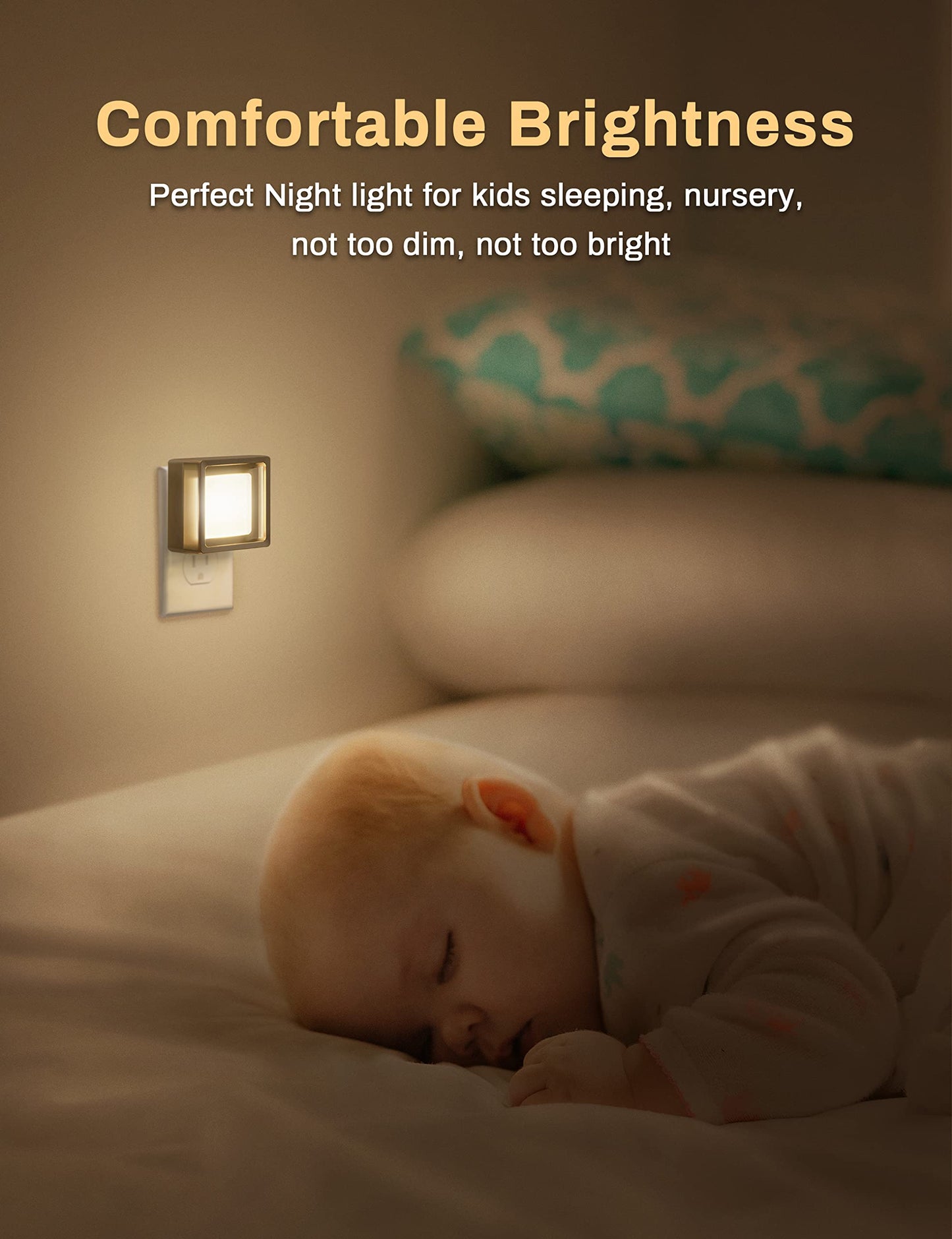 DORESshop LED Night Light 2 Pack Dusk to Dawn Dimmable