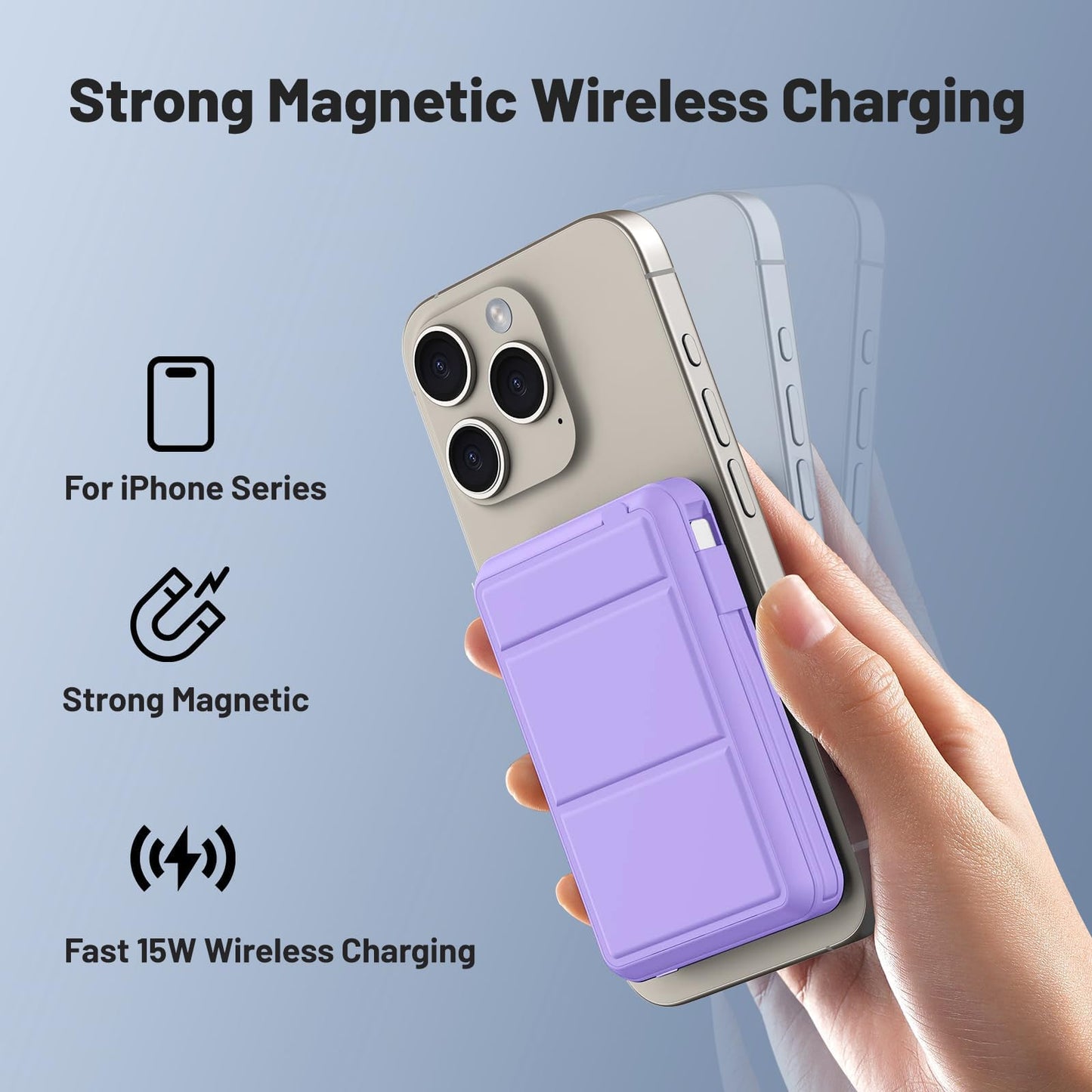 Azmuth 10000mAh Magnetic MagSafe Power Bank With LED Display