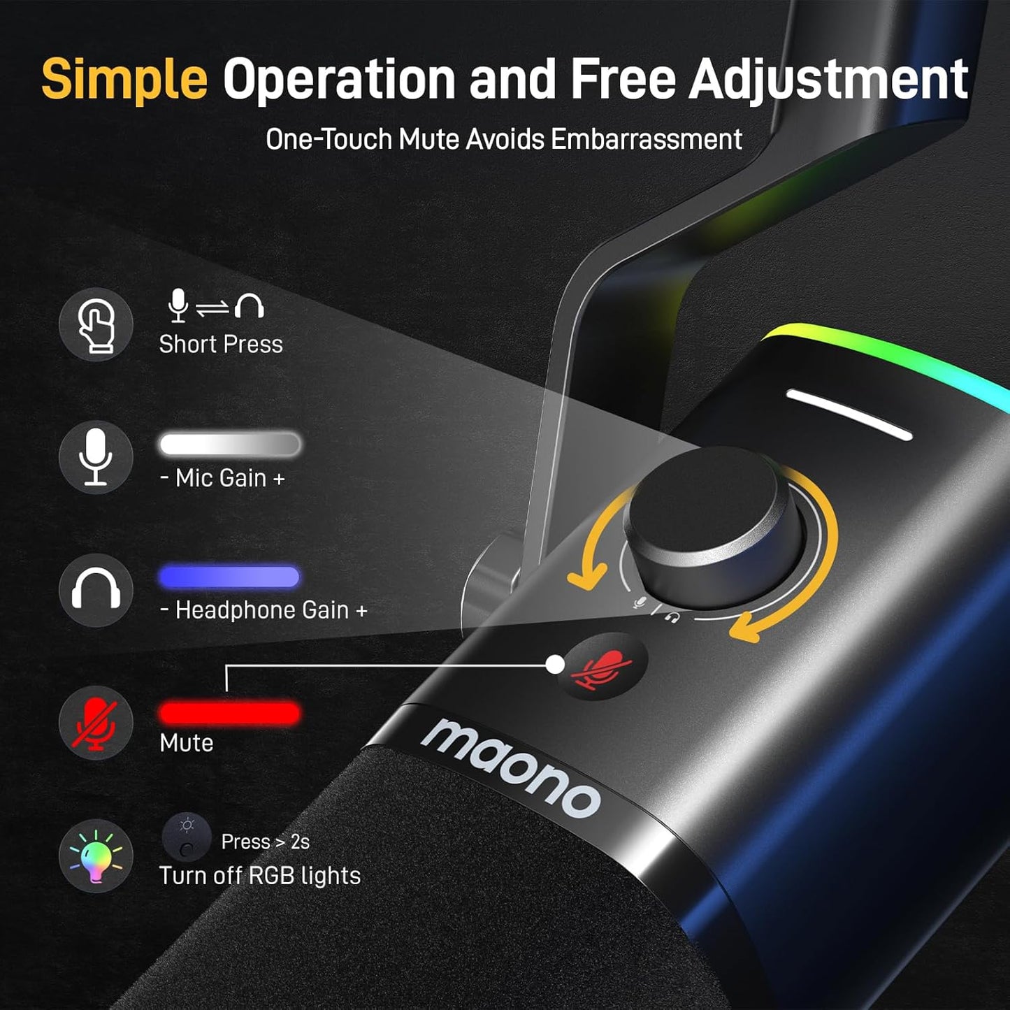 Maono PD100X USB XLR Dynamic Mic For Gaming And Streaming