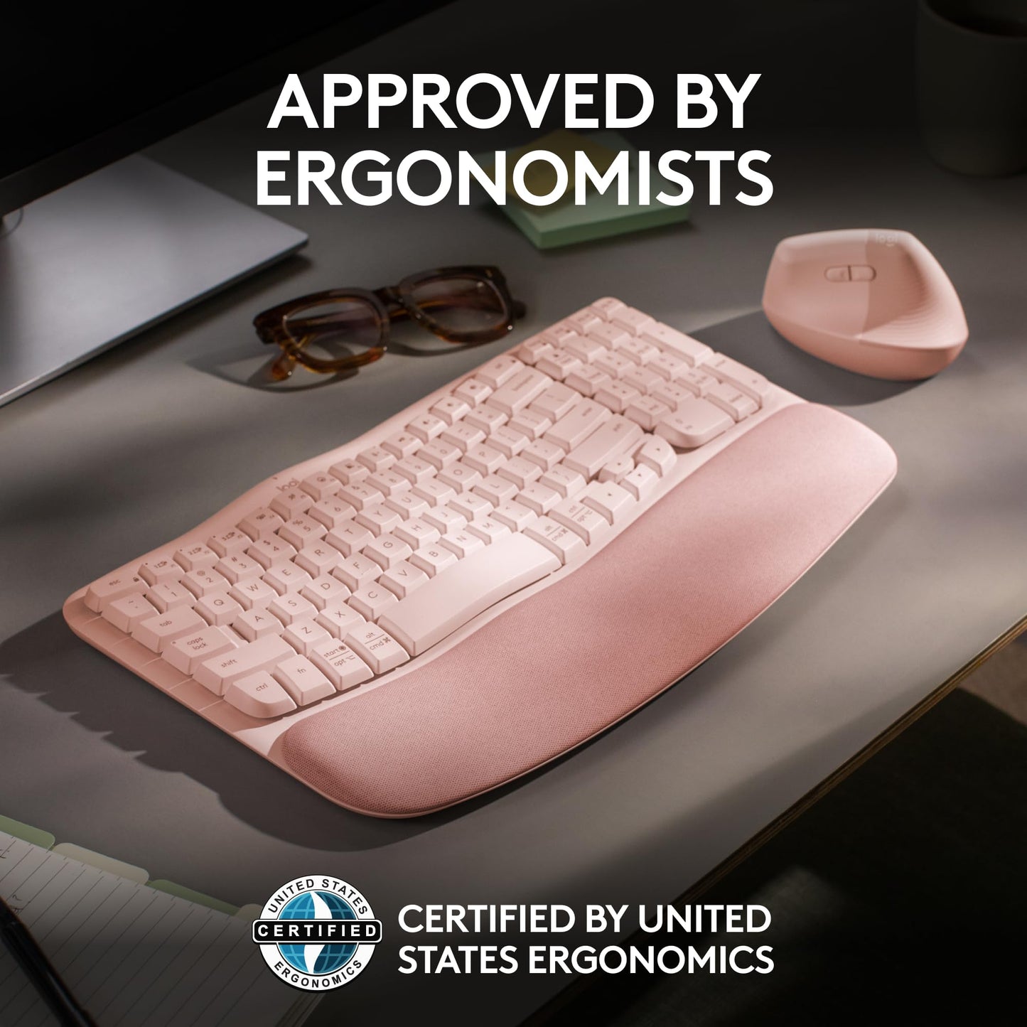 Logitech Wave Keys Wireless Ergonomic Keyboard for Comfort