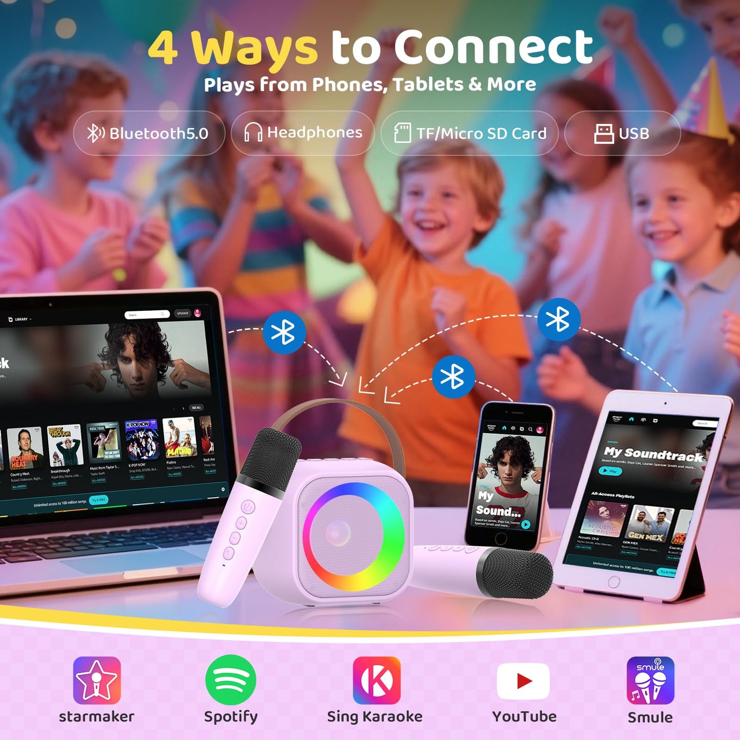 Karaoke Machine For Kids All In One Microphone Toys Gift