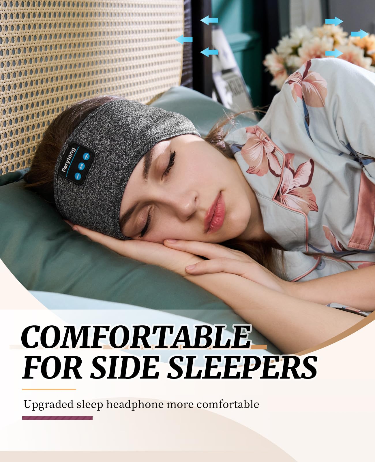 Perytong Sleep Headphones Wireless Bluetooth Headband