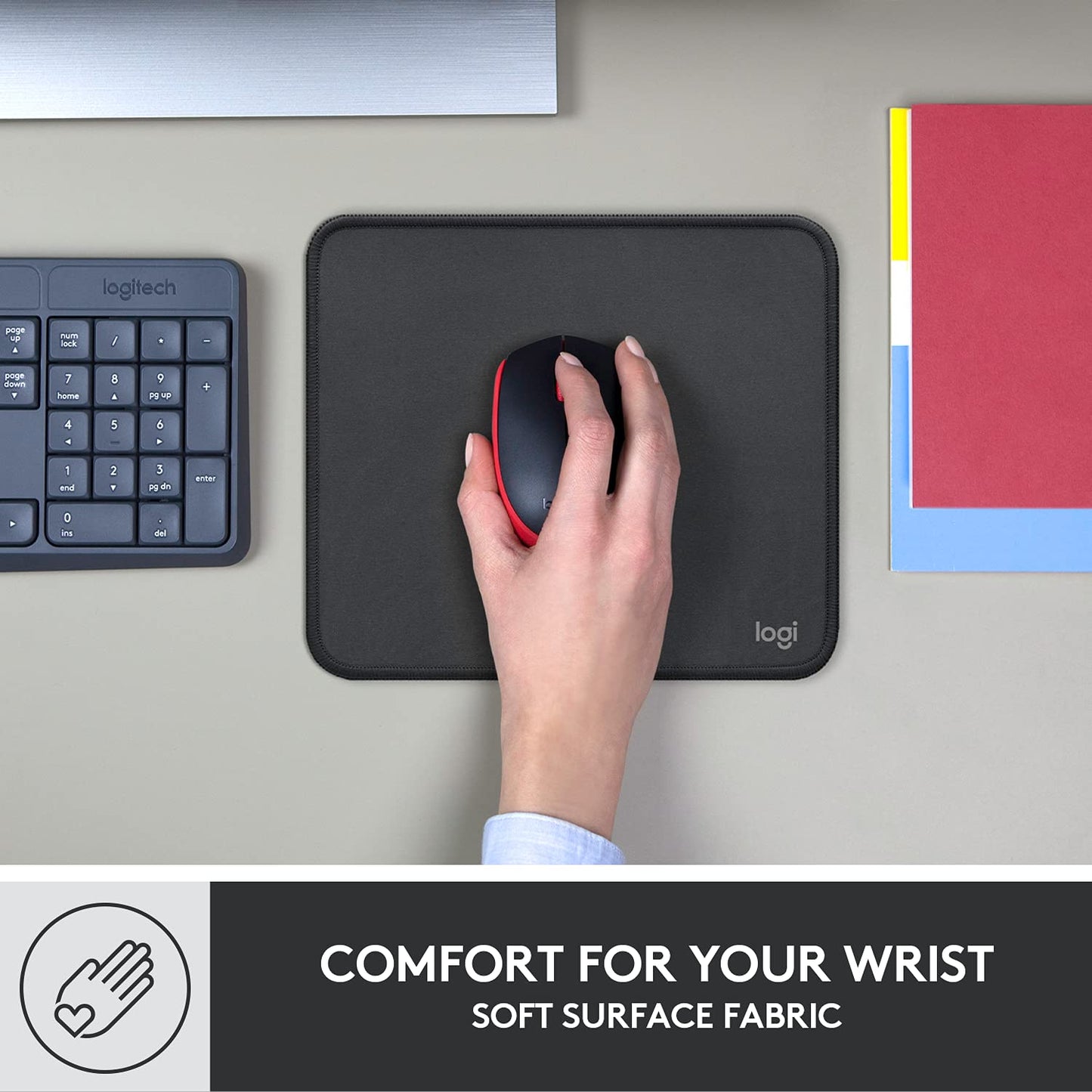 Logitech Studio Series Mouse Pad with Anti-Slip Base