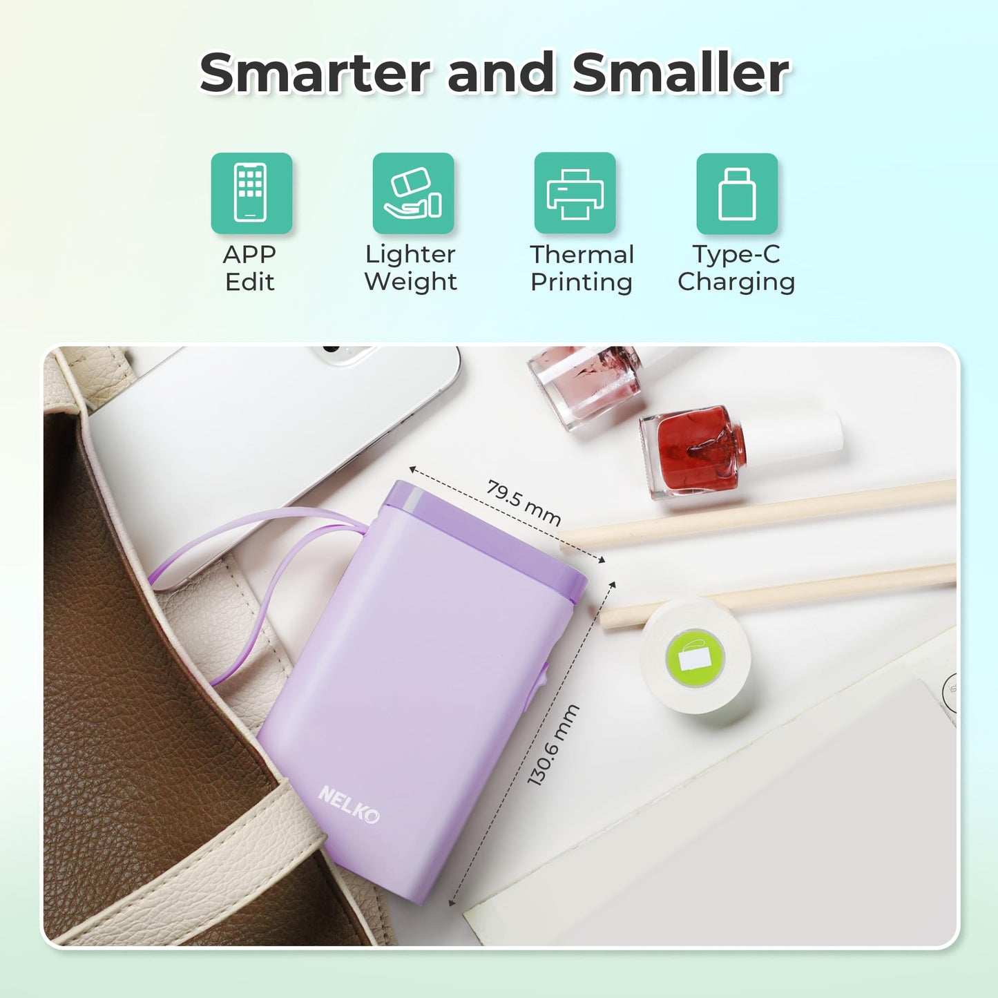 Nelko P21 Bluetooth Label Maker With Tape Wireless Printer