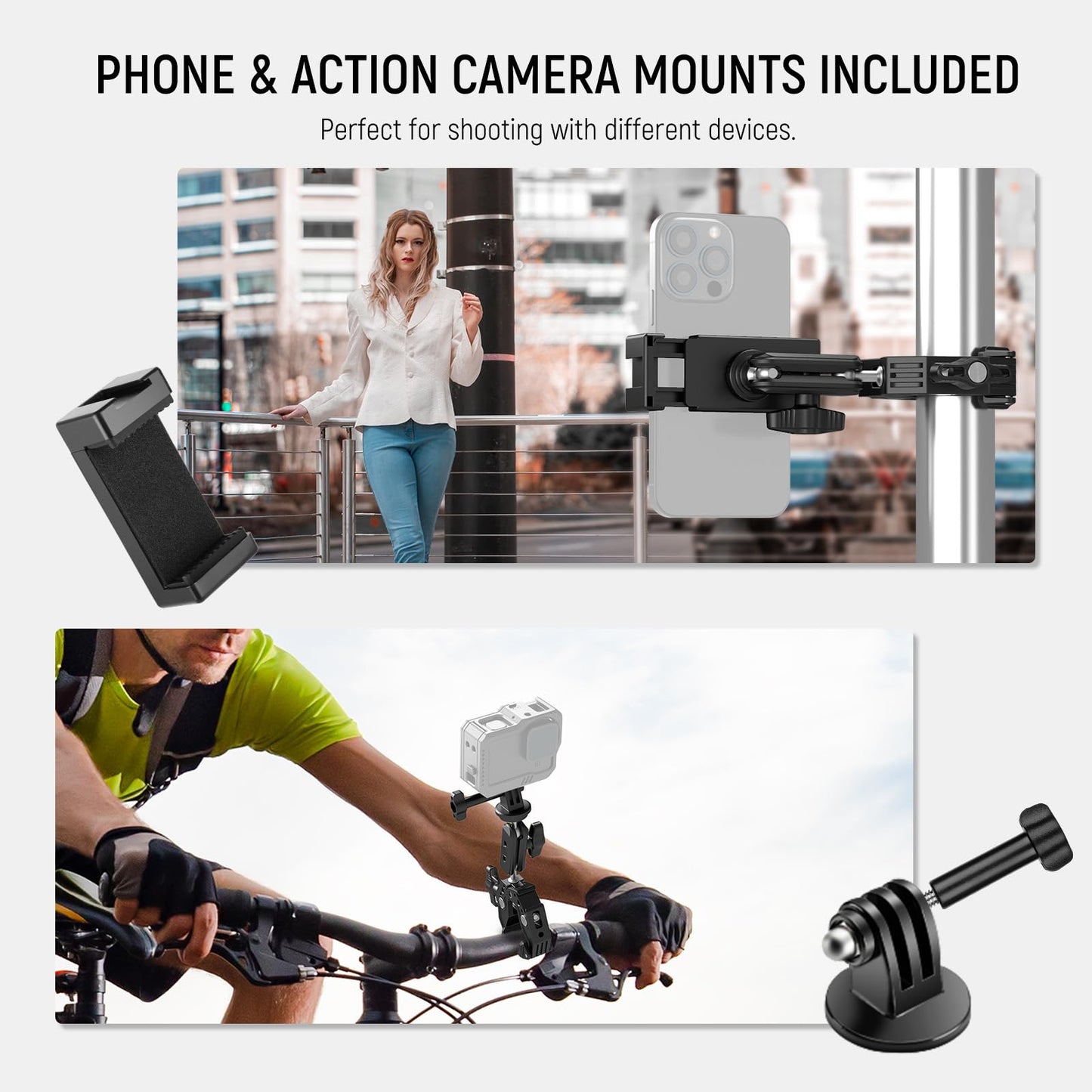 Neewer Super Clamp with Dual Ballhead Magic Arm