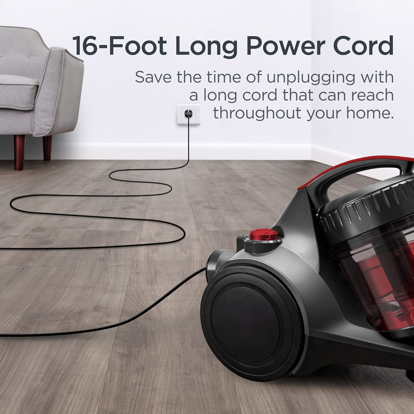 Eureka WhirlWind Bagless Canister Vacuum 2.5L Lightweight
