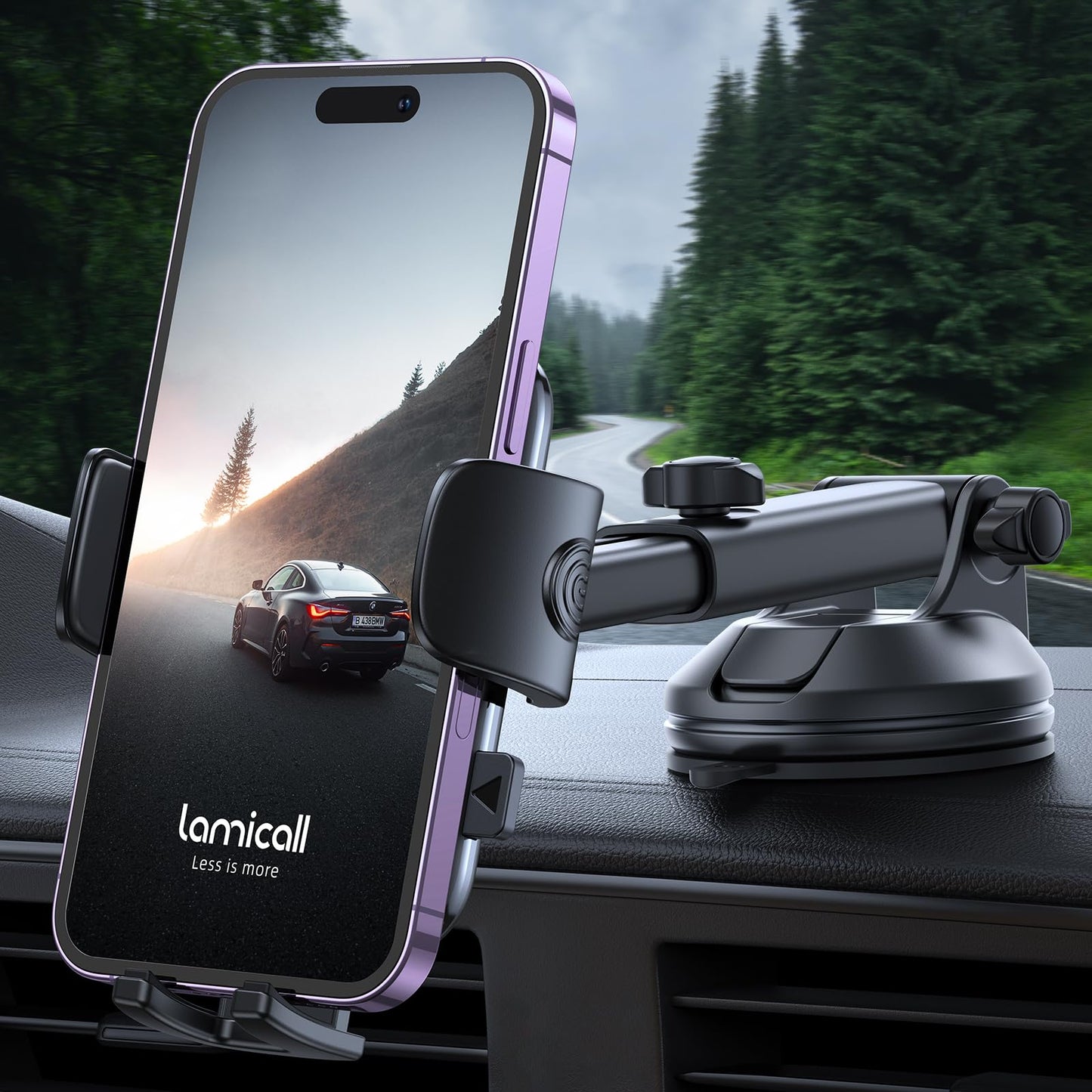 Lamicall Car Phone Holder 360 Degree Rotation Suction Mount