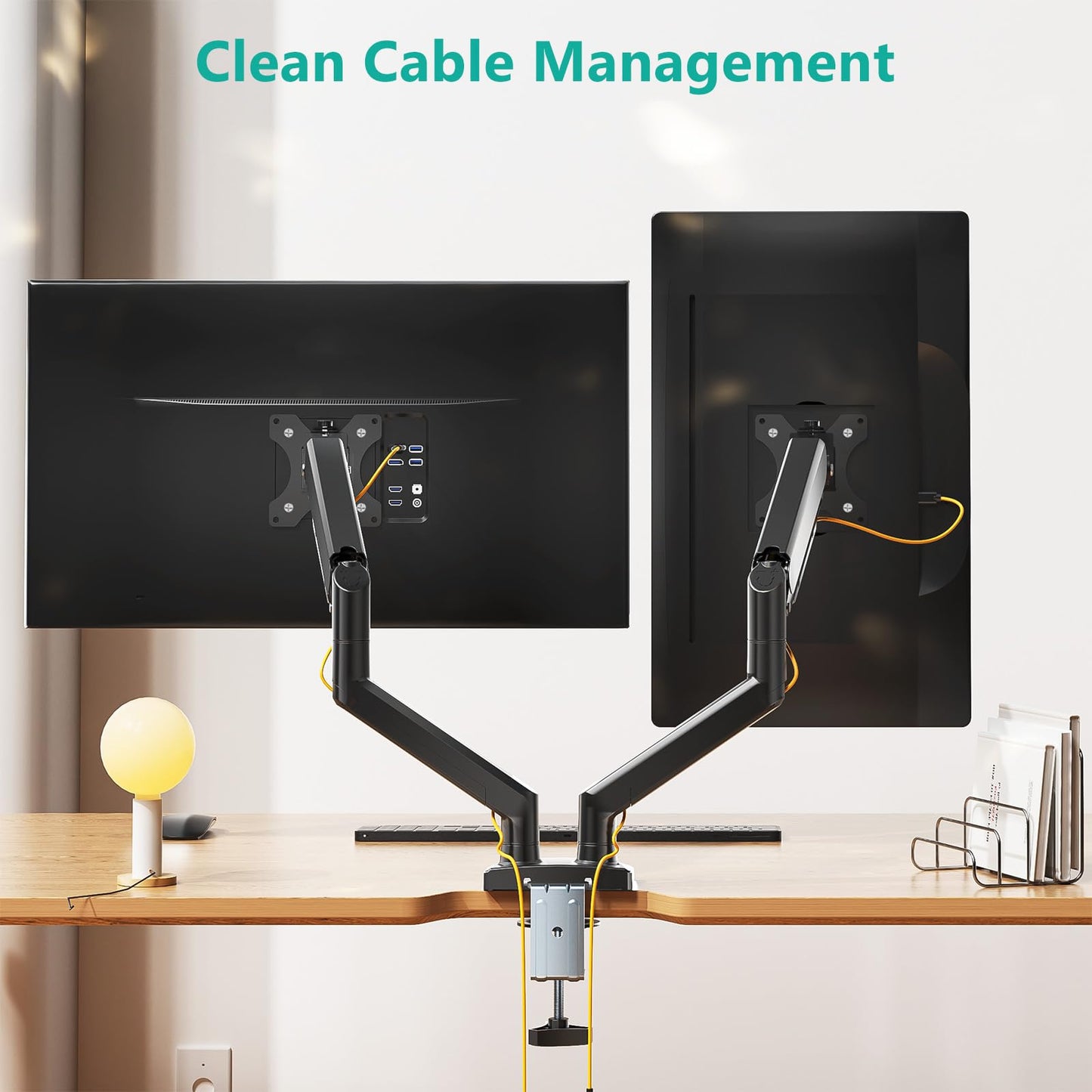 Wali Dual Monitor Stand With Gas Spring 17 to 32 Inches