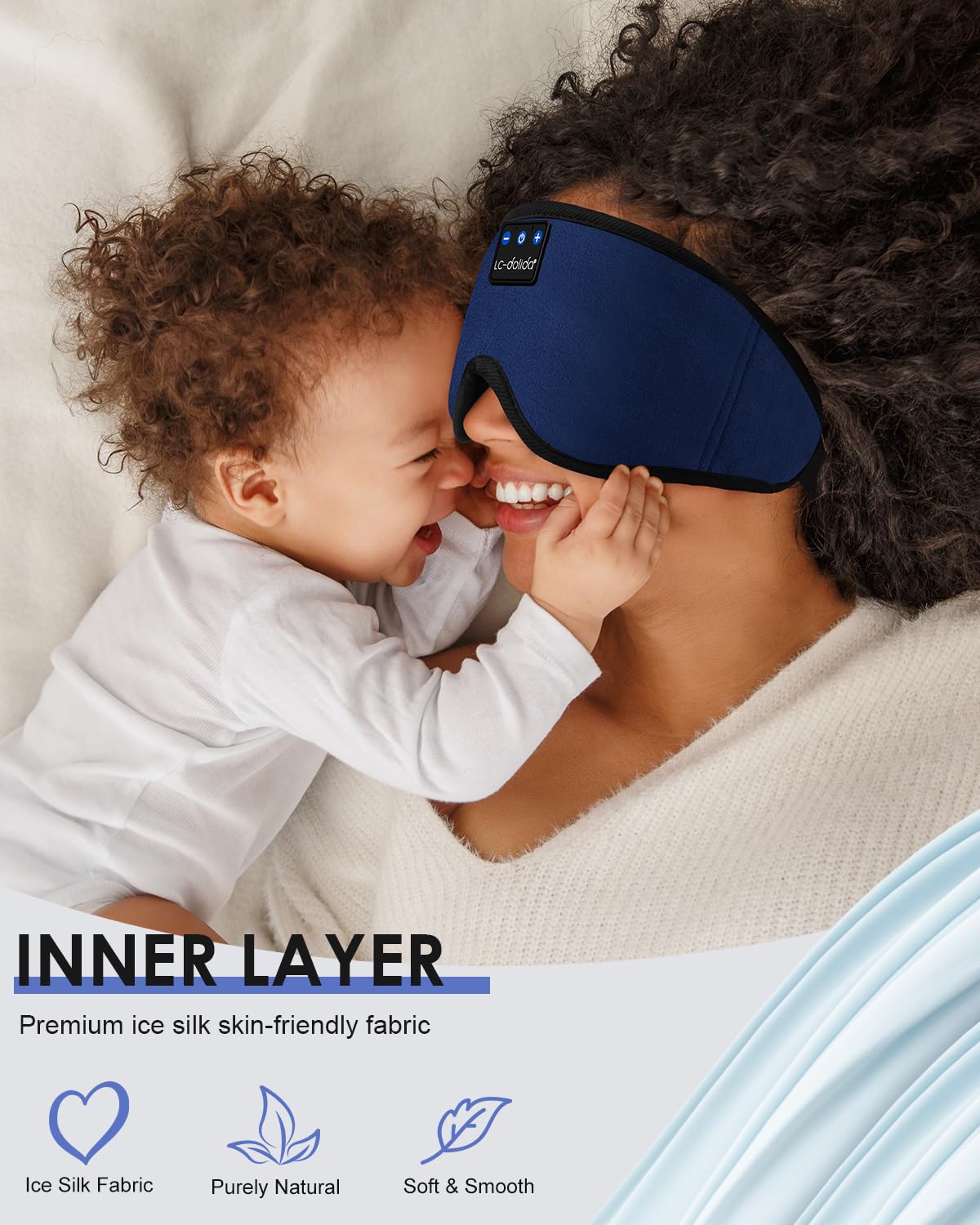 Sleep Headphones Bluetooth Eye Mask for Side Sleepers