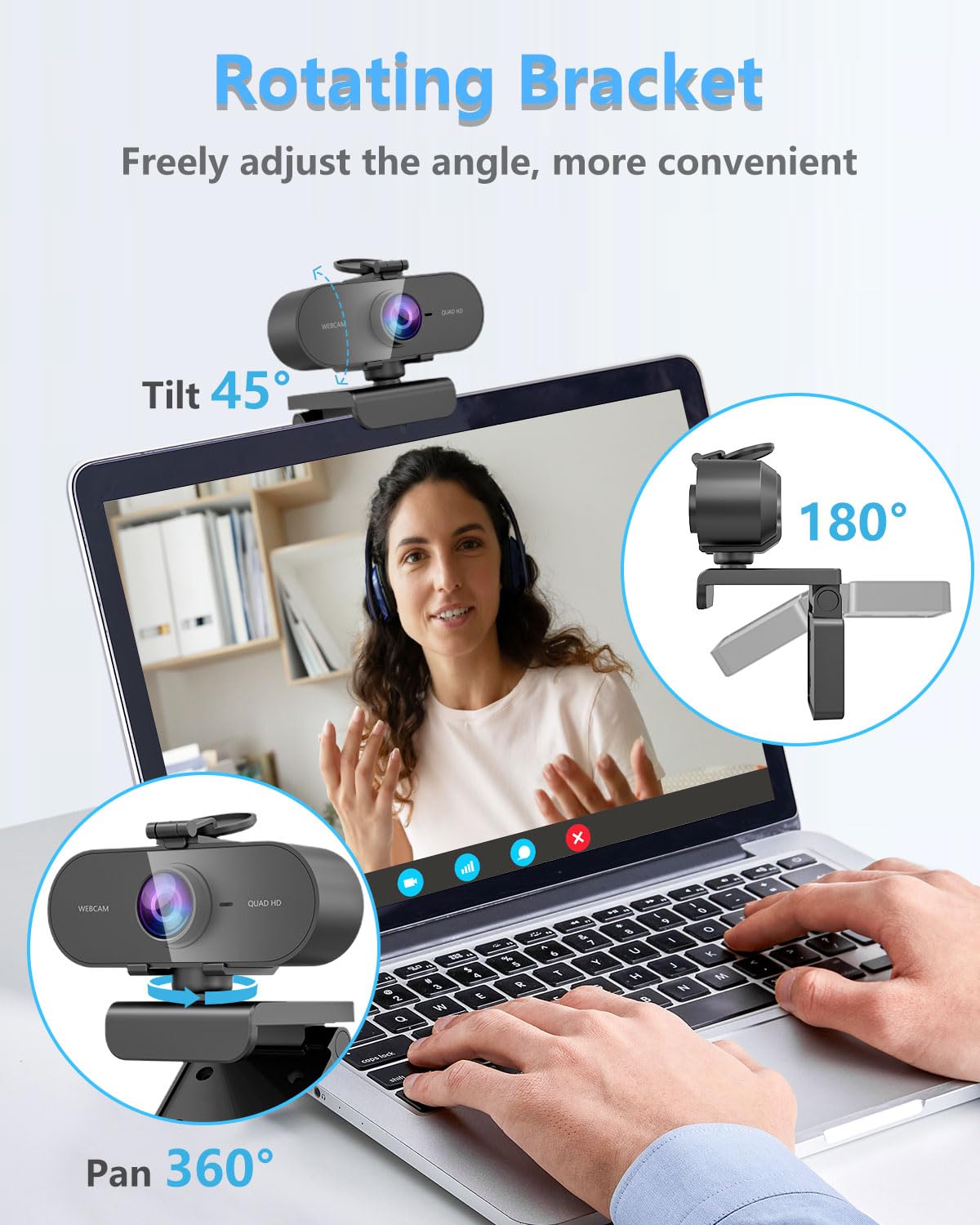 1080P HD Webcam with Microphone for PC Mac Laptops YouTube