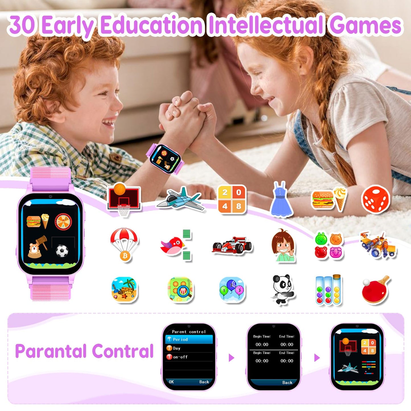 Kids Smartwatch With Educational Games And Camera HD
