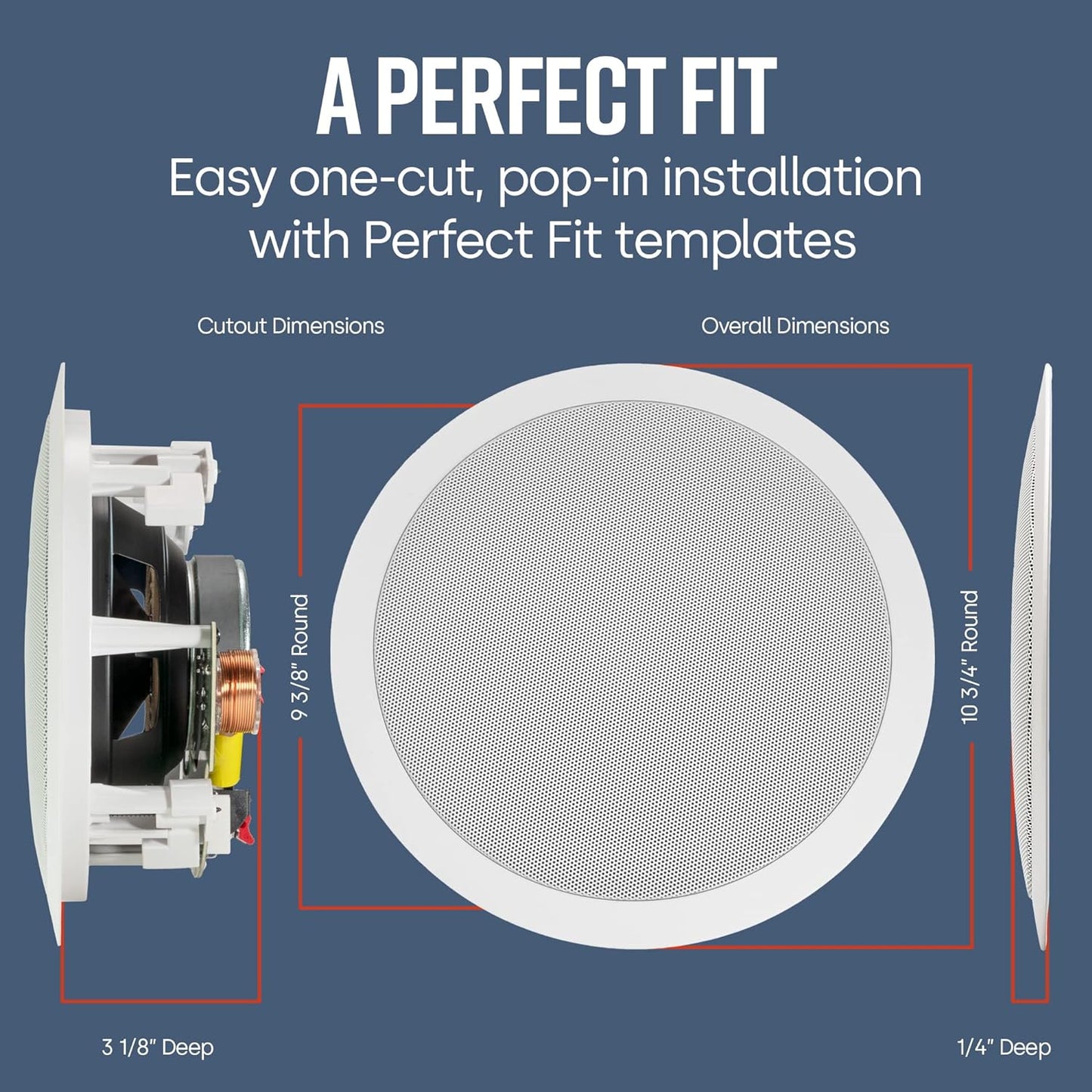 Polk Audio RC80i In Ceiling Speakers with Immersive Sound