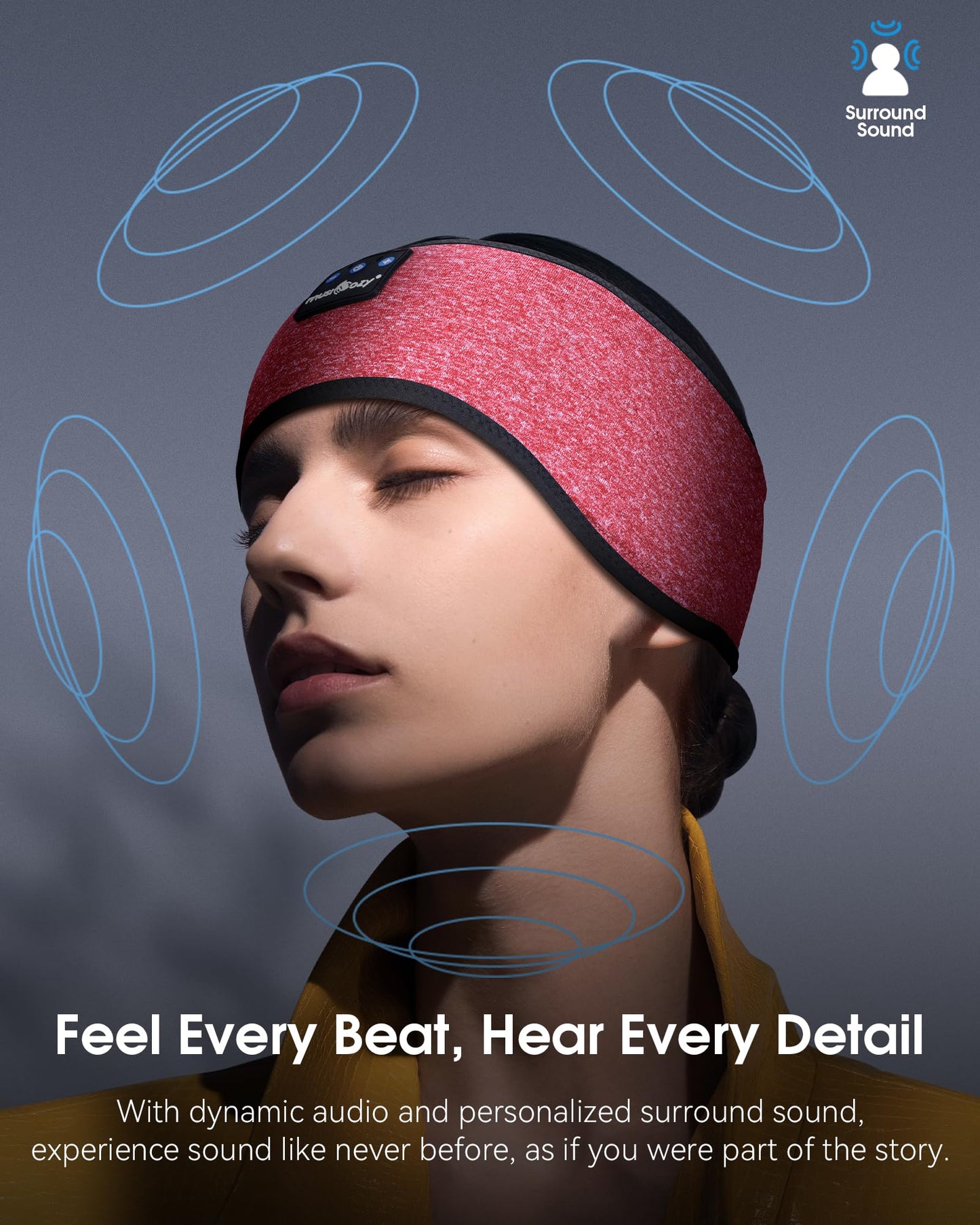 Sleep Headphones Headband Bluetooth 5.4 Wireless Earphones