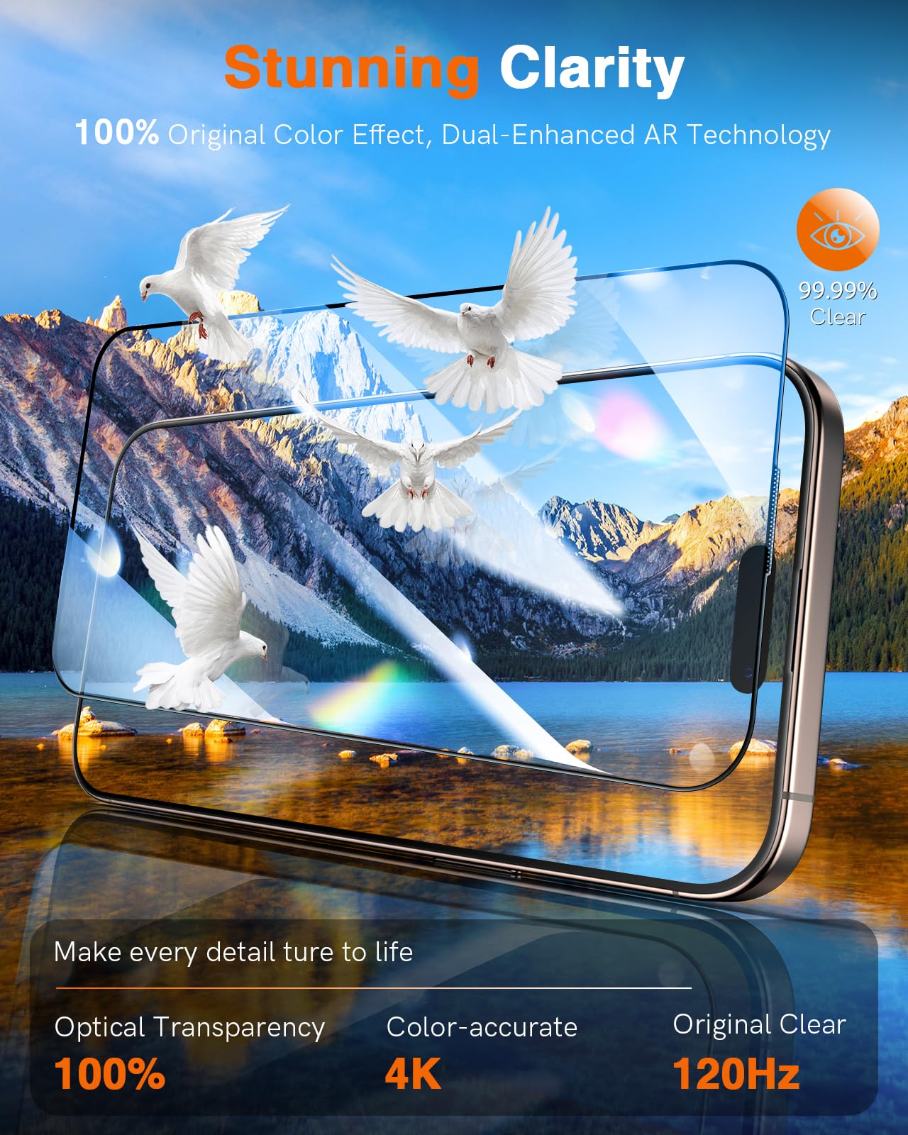 LK 2 Tempered Glass Screen Protector For iPhone 17 Pro Max