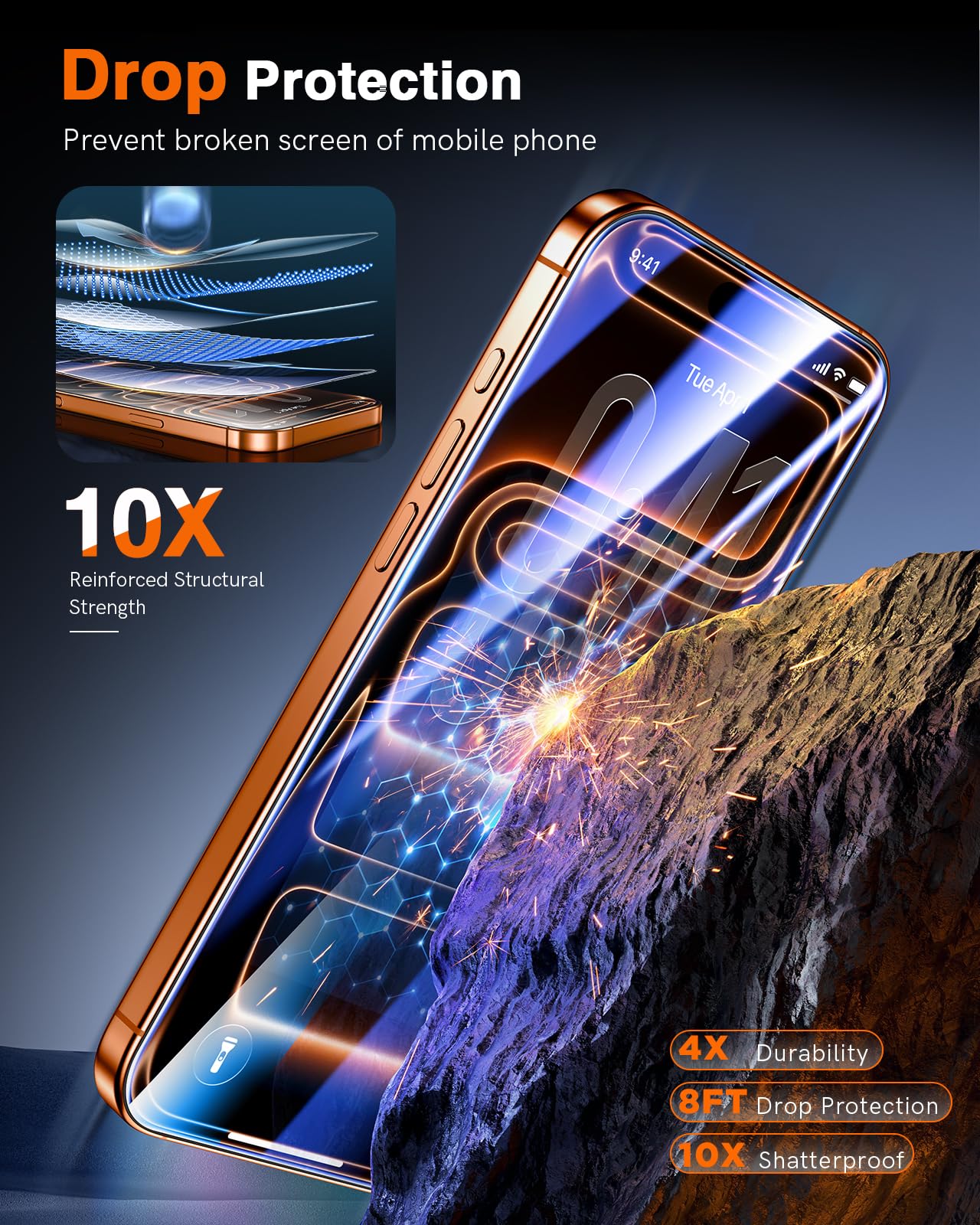 LK 2 Tempered Glass Screen Protector For iPhone 17 Pro Max